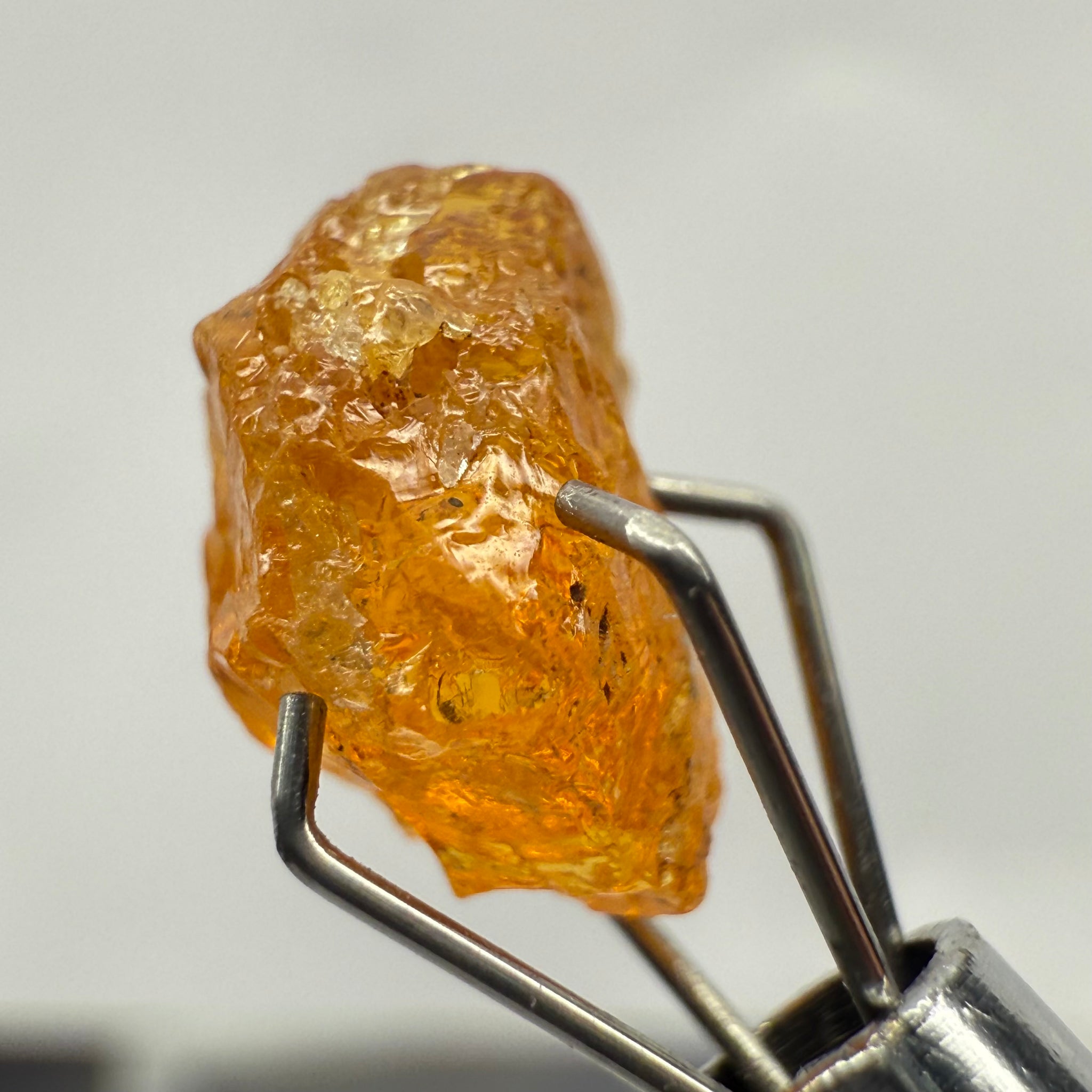 Mandarin Spessartite Garnet, 3.39ct, Loliondo, Tanzania, Untreated Unheated, slight inclusions and spotty, see pictures for spot an inclusion locations, and if it’s ok it’s priced really well