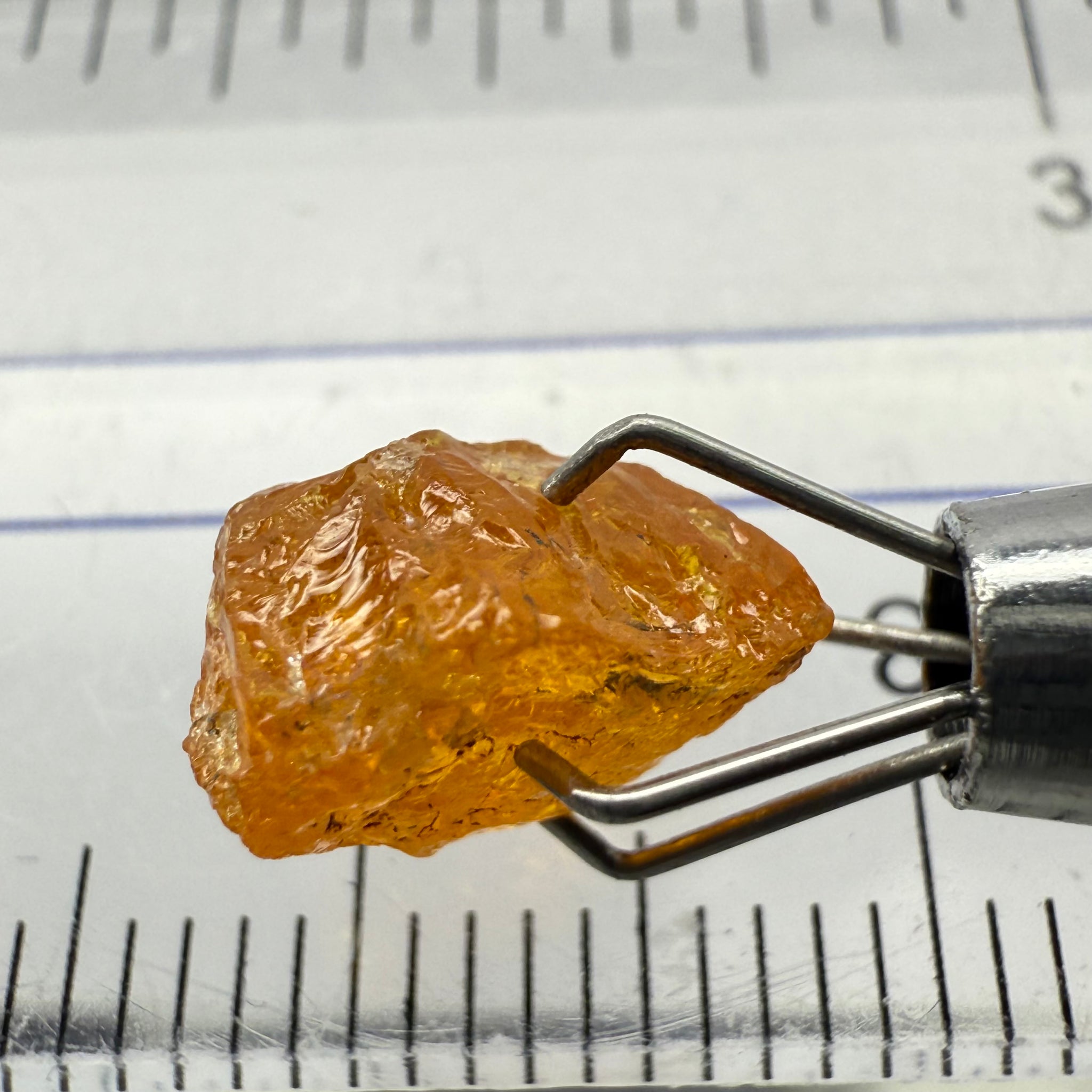 Mandarin Spessartite Garnet, 3.39ct, Loliondo, Tanzania, Untreated Unheated, slight inclusions and spotty, see pictures for spot an inclusion locations, and if it’s ok it’s priced really well