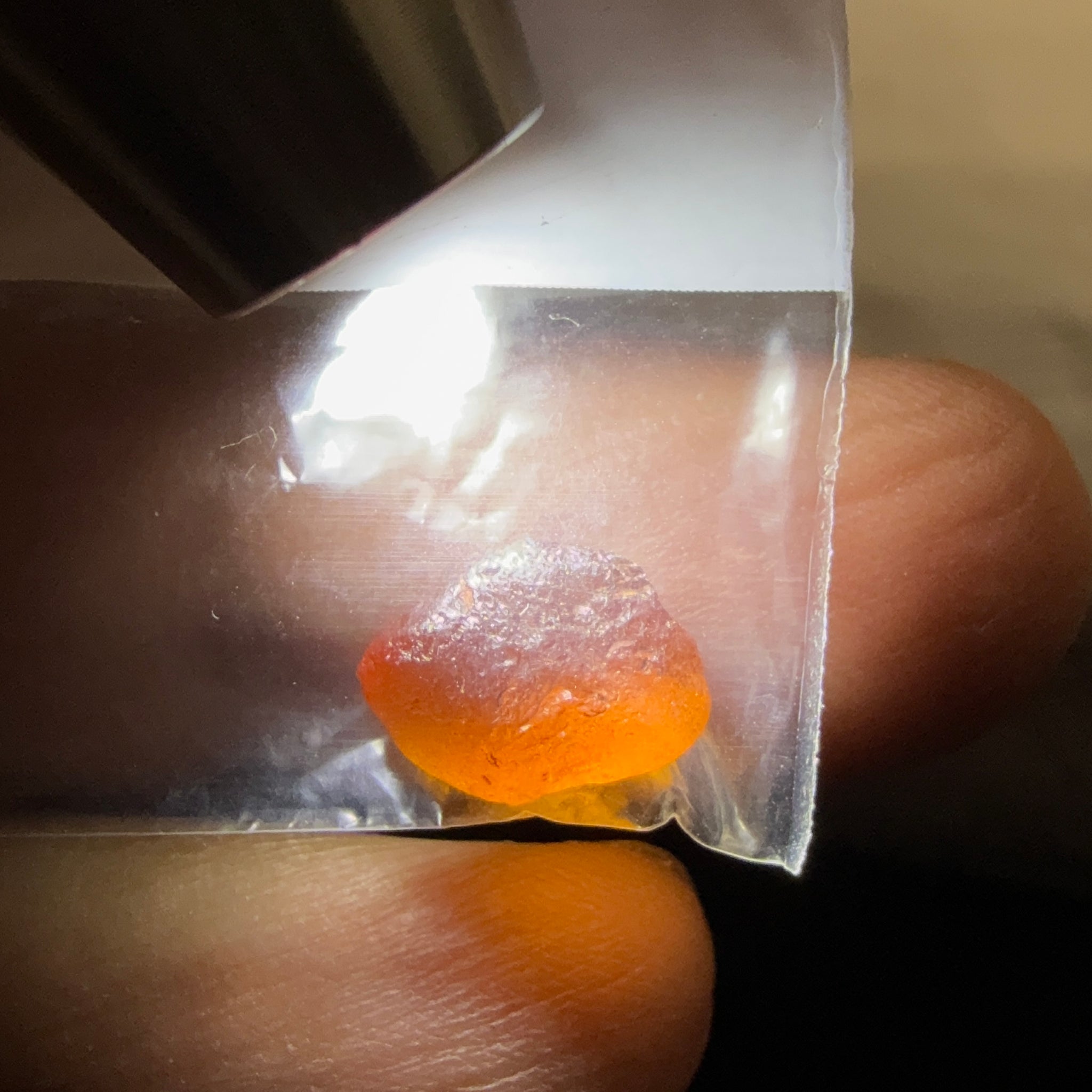 Malaya Garnet, 3.16ct, Tanzania, Untreated Unheated. VVS, a bit flattish though, see pictures