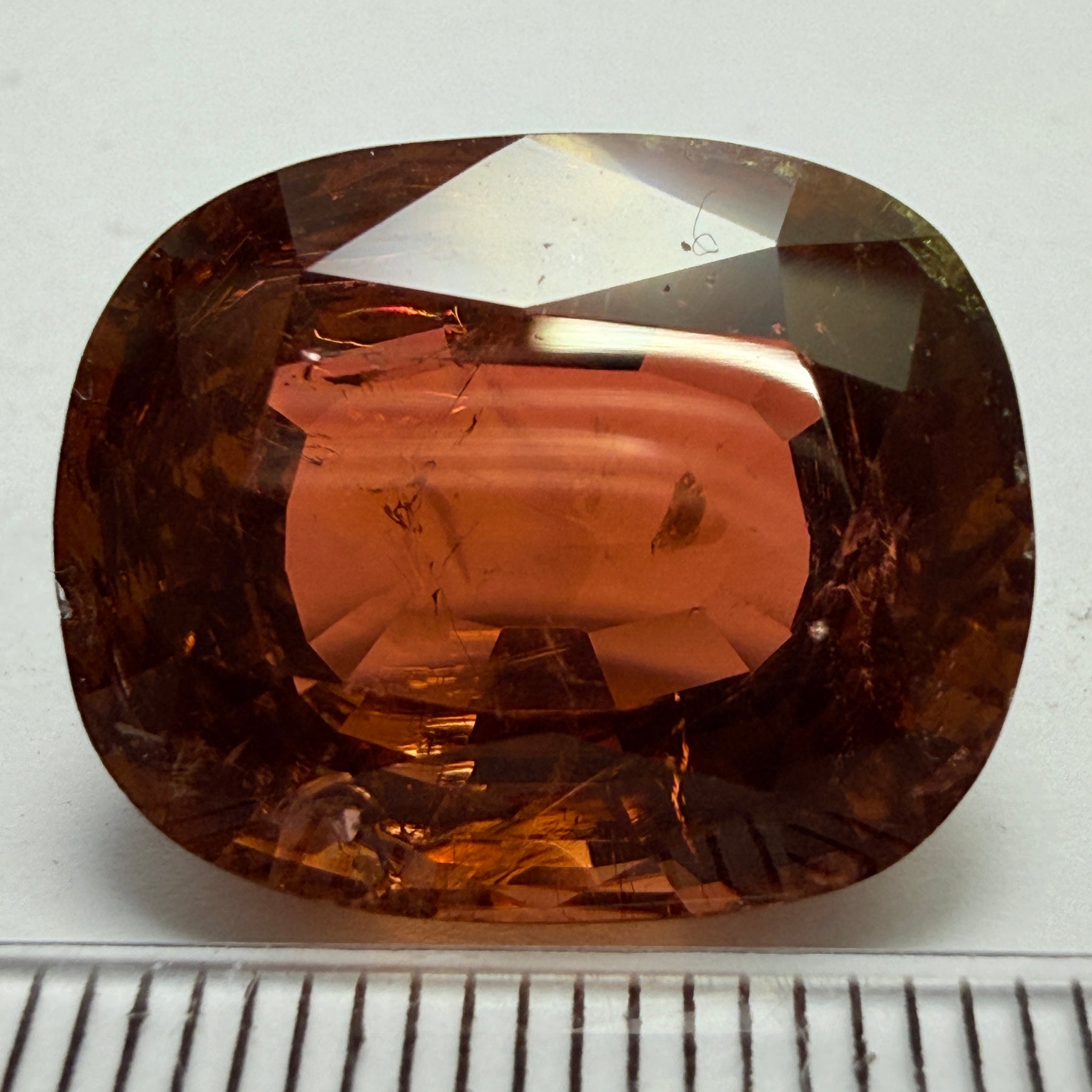 Tourmaline, 20.19ct, Congo, Untreated Unheated, included with slight chips, from an old stock, probably mined in the 80’s, use as is or recut