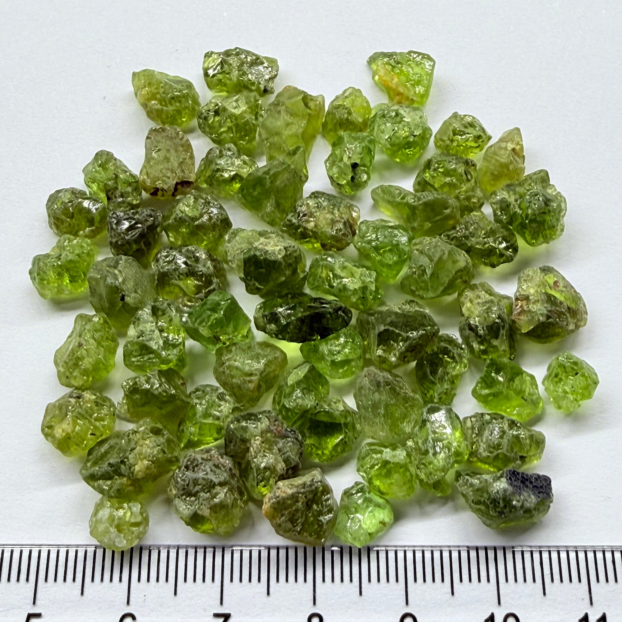 Peridot Lot, 33.00gm / 165ct, Tanzania, Untreated Unheated. Slightly to heavily included lot