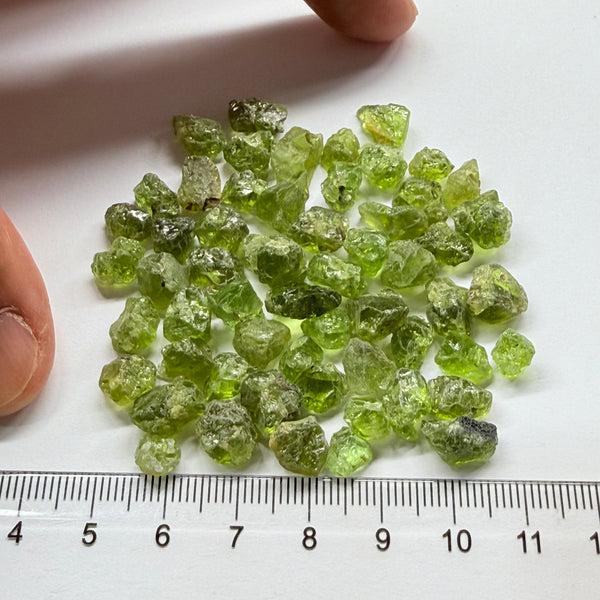 Peridot Lot, 33.00gm / 165ct, Tanzania, Untreated Unheated. Slightly to heavily included lot