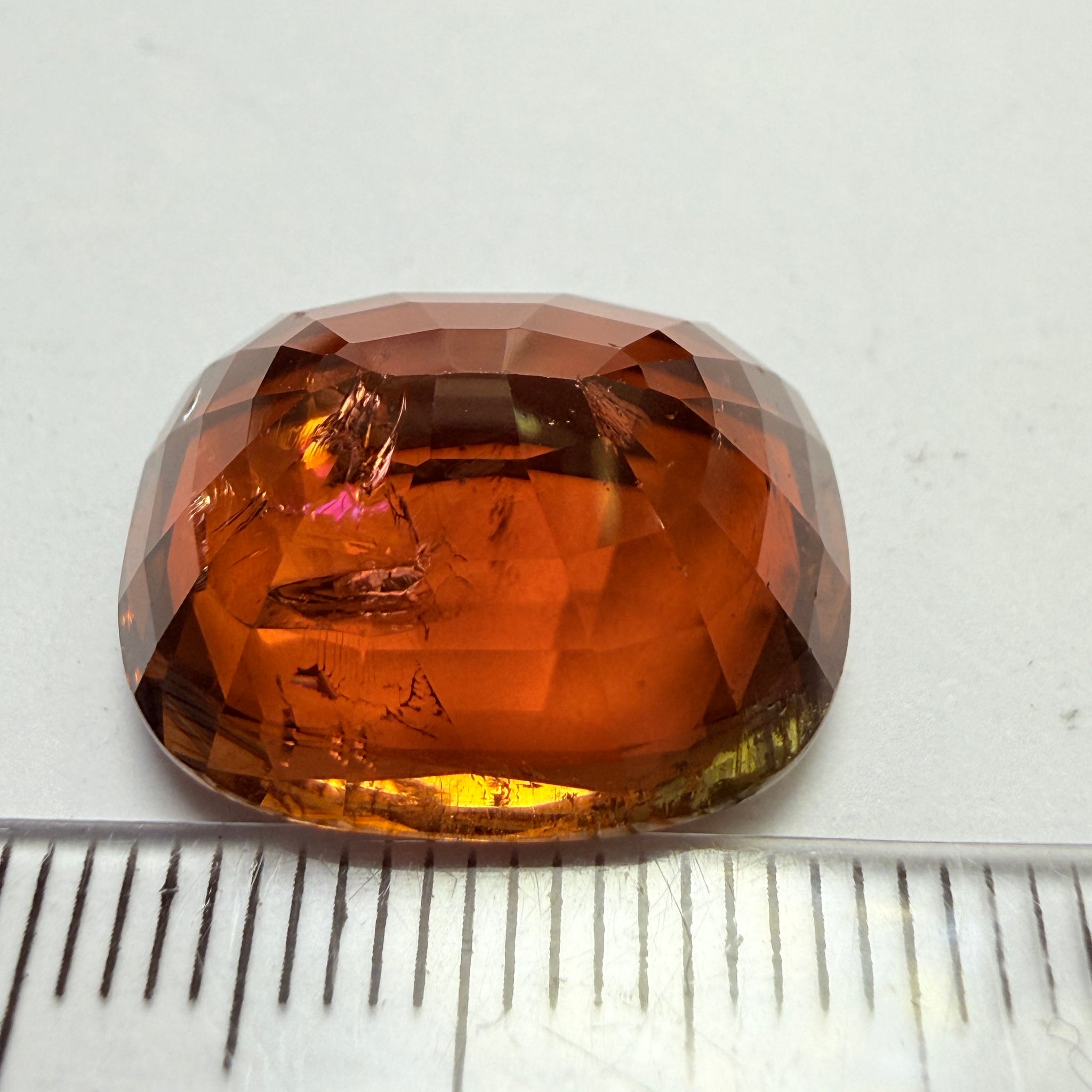 Tourmaline, 20.19ct, Congo, Untreated Unheated, included with slight chips, from an old stock, probably mined in the 80’s, use as is or recut