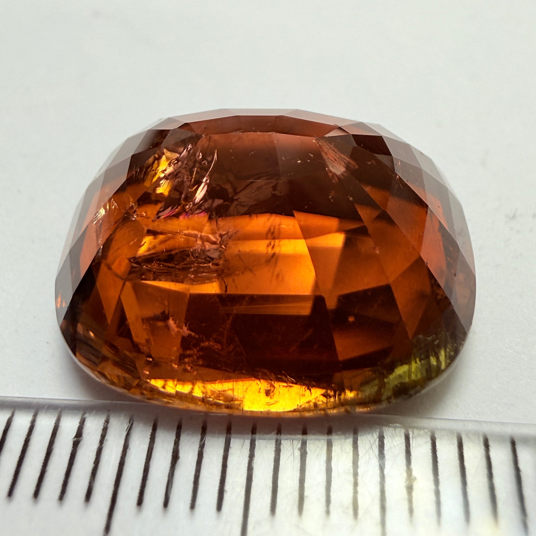 Tourmaline, 20.19ct, Congo, Untreated Unheated, included with slight chips, from an old stock, probably mined in the 80’s, use as is or recut