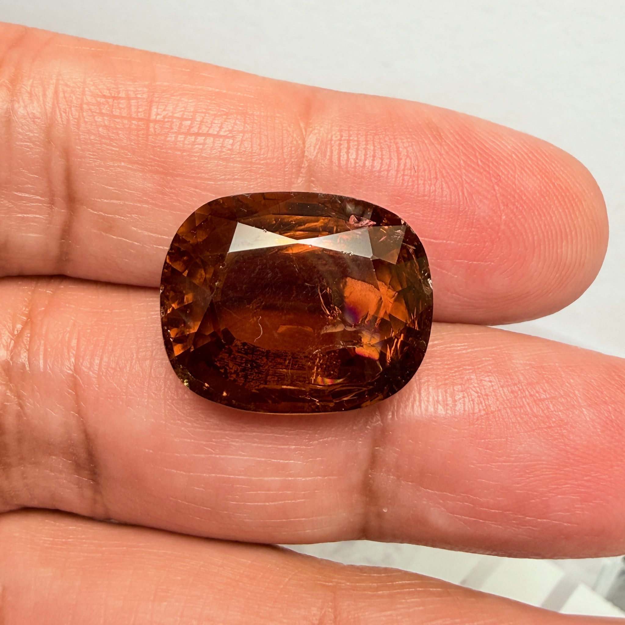 Tourmaline, 20.19ct, Congo, Untreated Unheated, included with slight chips, from an old stock, probably mined in the 80’s, use as is or recut