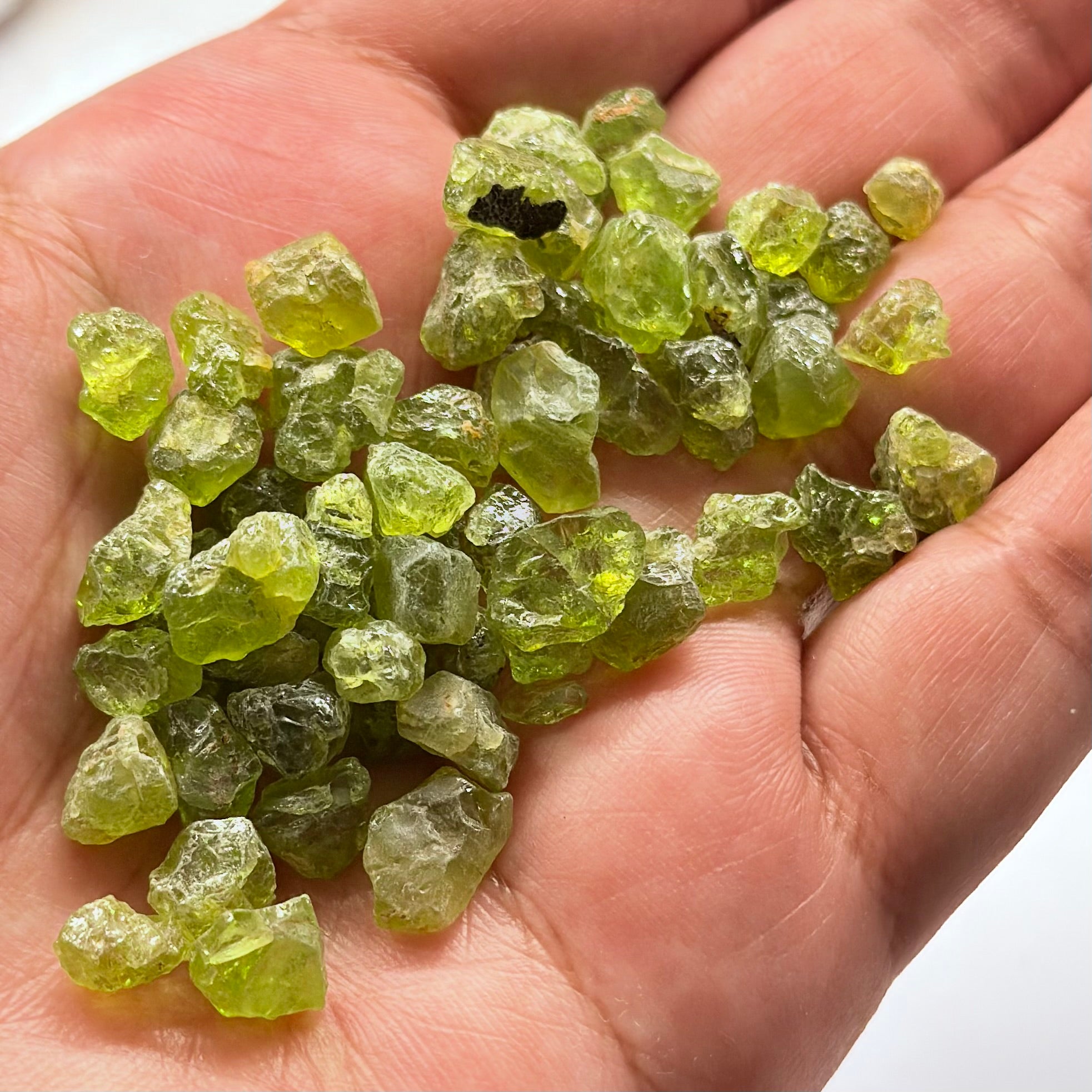 Peridot Lot, 33.00gm / 165ct, Tanzania, Untreated Unheated. Slightly to heavily included lot