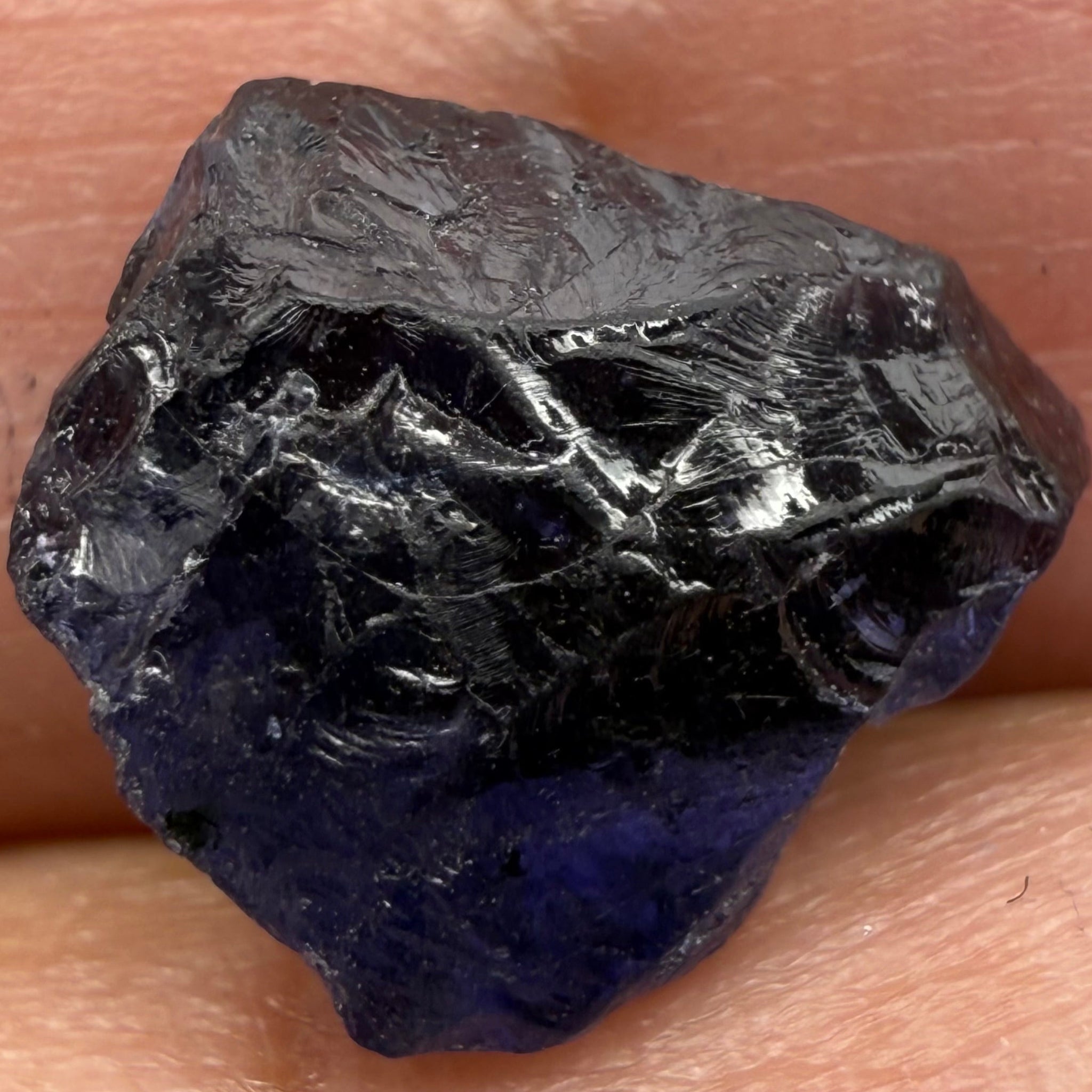 Iolite, 4.84ct, Tanzania, Untreated Unheated, slight inclusions and some white spots, has a flattish shape