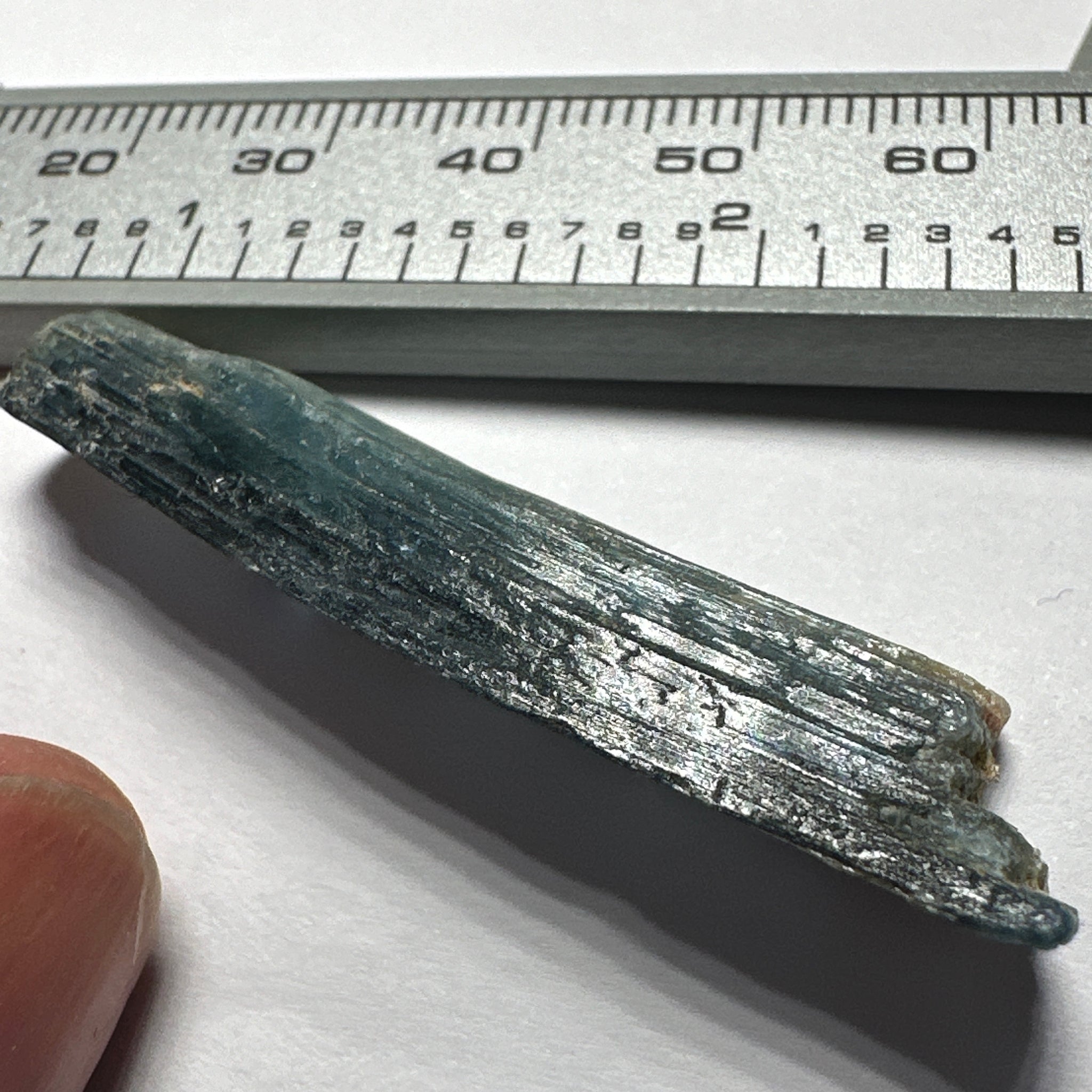 Blue Kyanite Crystal, 42.70ct, Kenya, Untreated Unheated, transparent and naturally bent