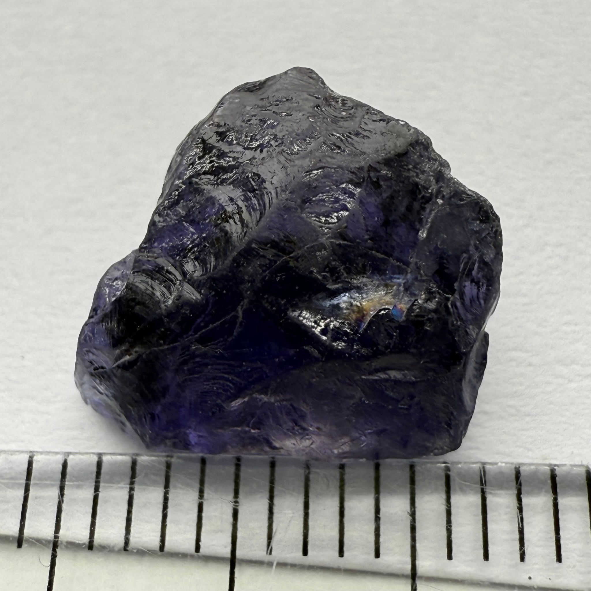 Iolite, 4.84ct, Tanzania, Untreated Unheated, slight inclusions and some white spots, has a flattish shape