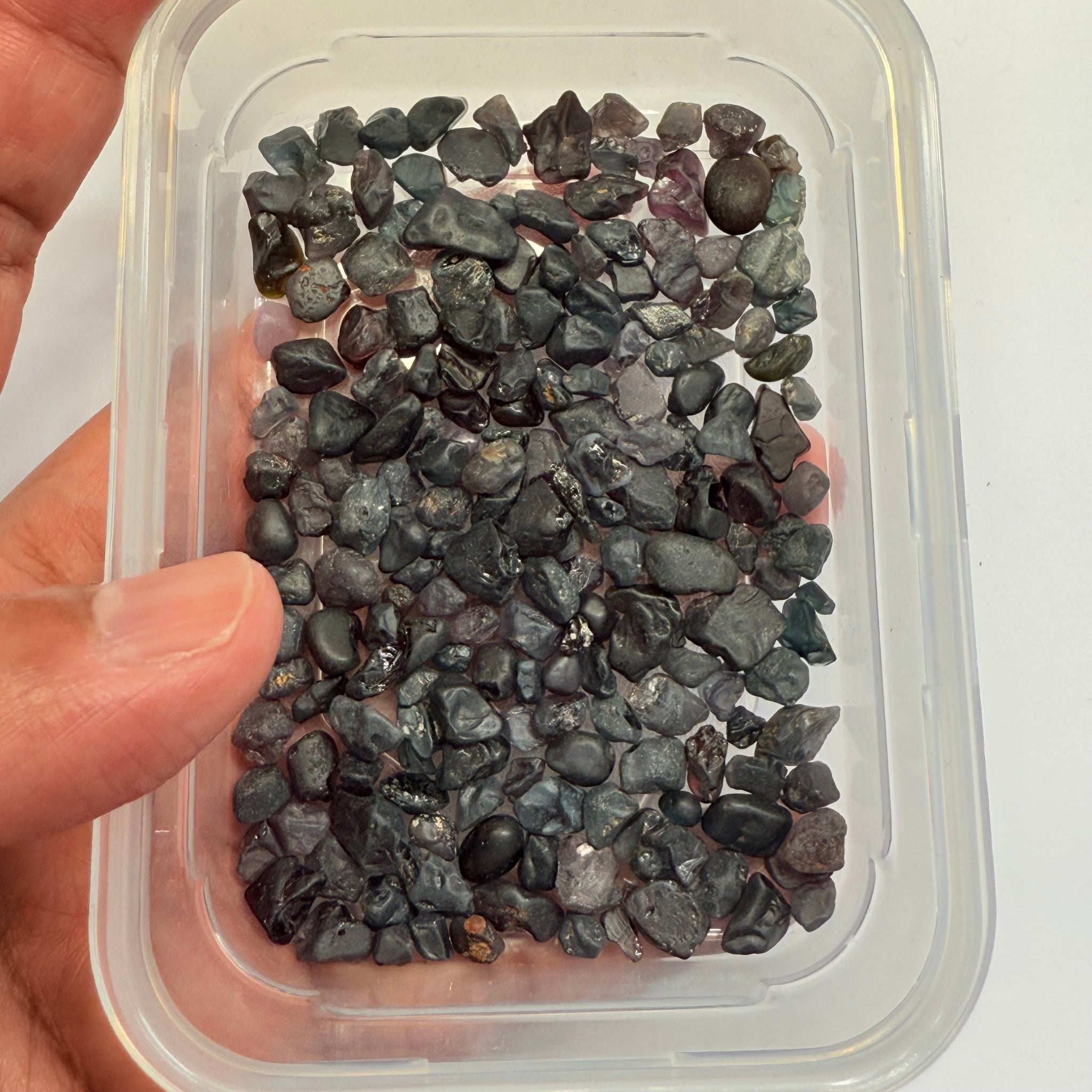 Very Dark Mozambique Spinel Lot, 57.40gm / 287ct, Mozambique, Untreated Unheated, very very dark, see all photos and vids. See pictures in hand to get exactly how dark the colour is
