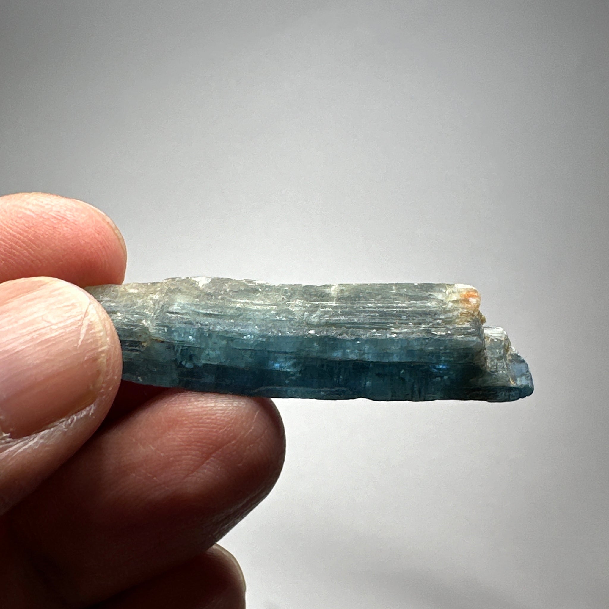 Blue Kyanite Crystal, 42.70ct, Kenya, Untreated Unheated, transparent and naturally bent