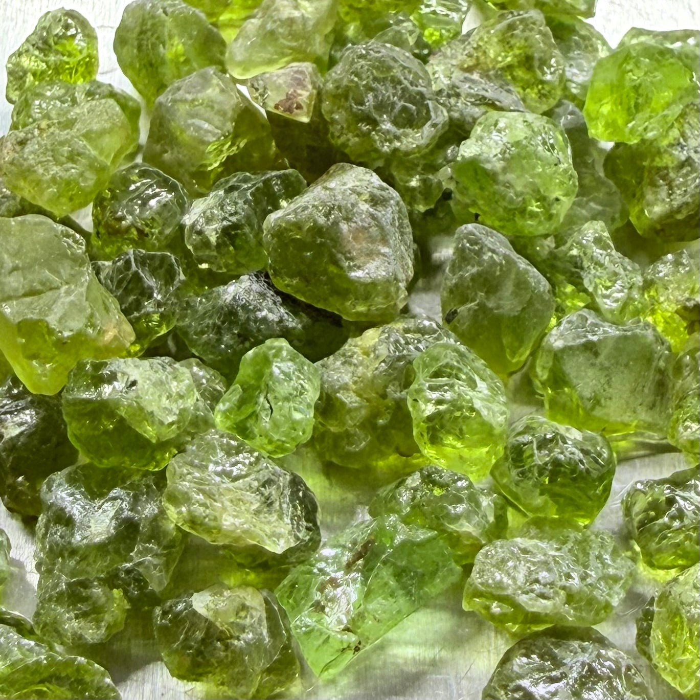 Peridot Lot, 33.00gm / 165ct, Tanzania, Untreated Unheated. Slightly to heavily included lot