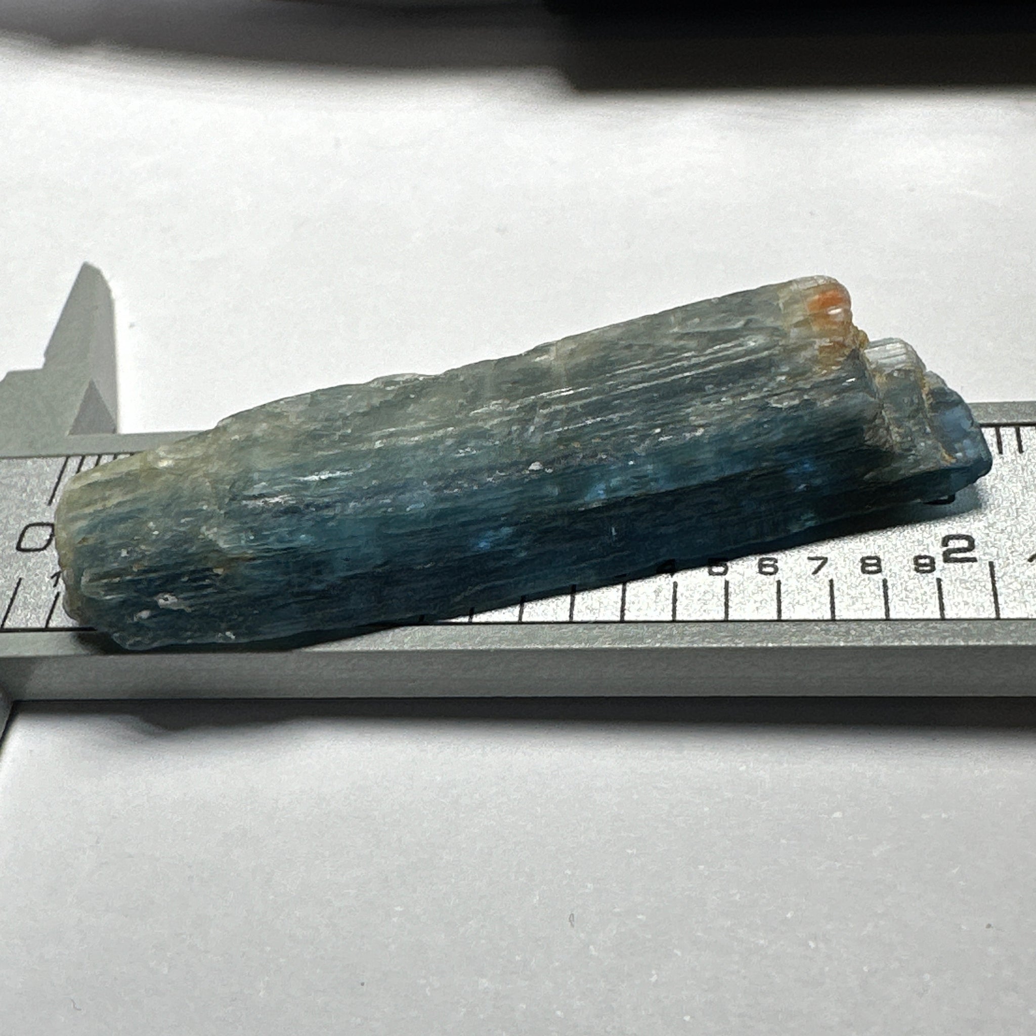 Blue Kyanite Crystal, 42.70ct, Kenya, Untreated Unheated, transparent and naturally bent
