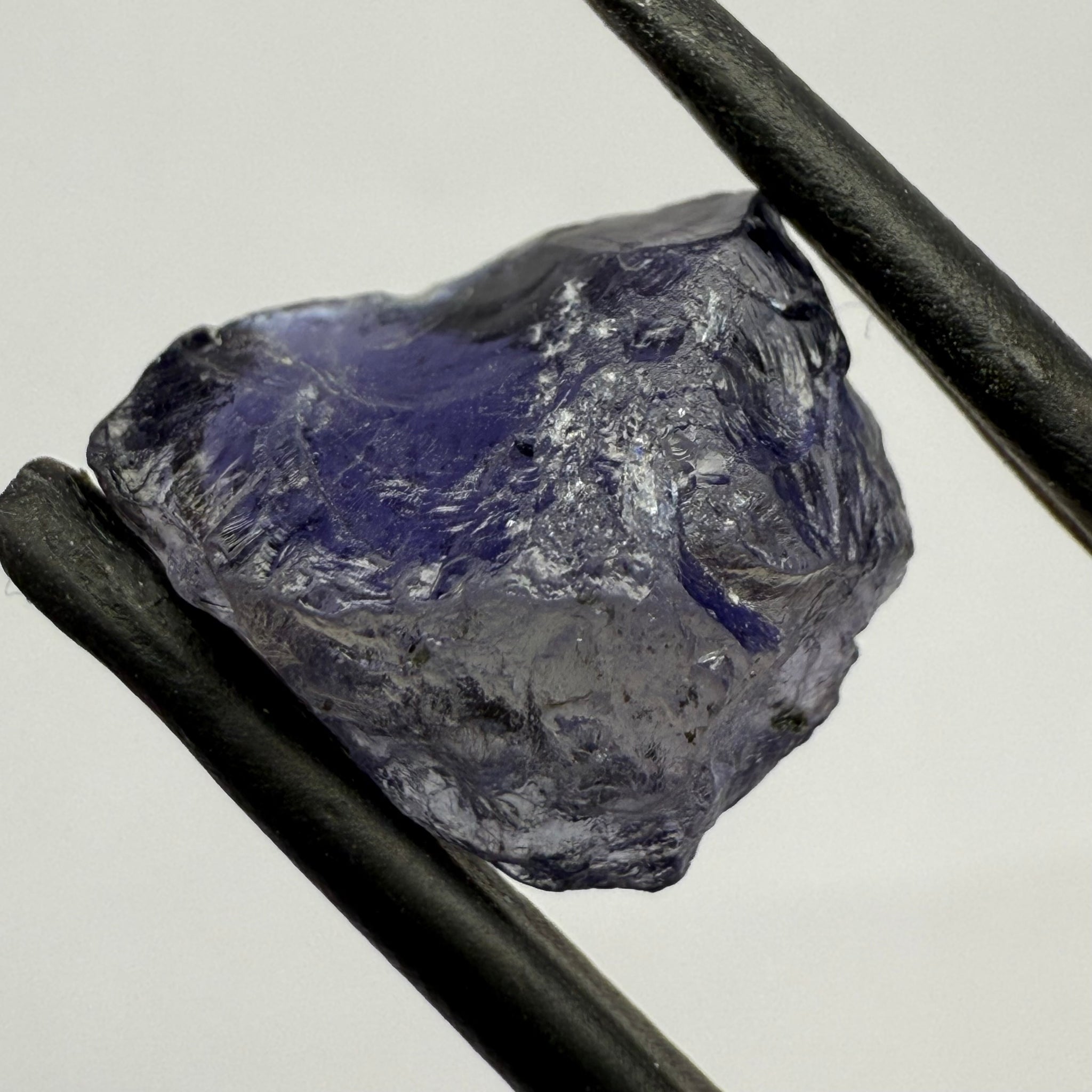 Iolite, 4.84ct, Tanzania, Untreated Unheated, slight inclusions and some white spots, has a flattish shape