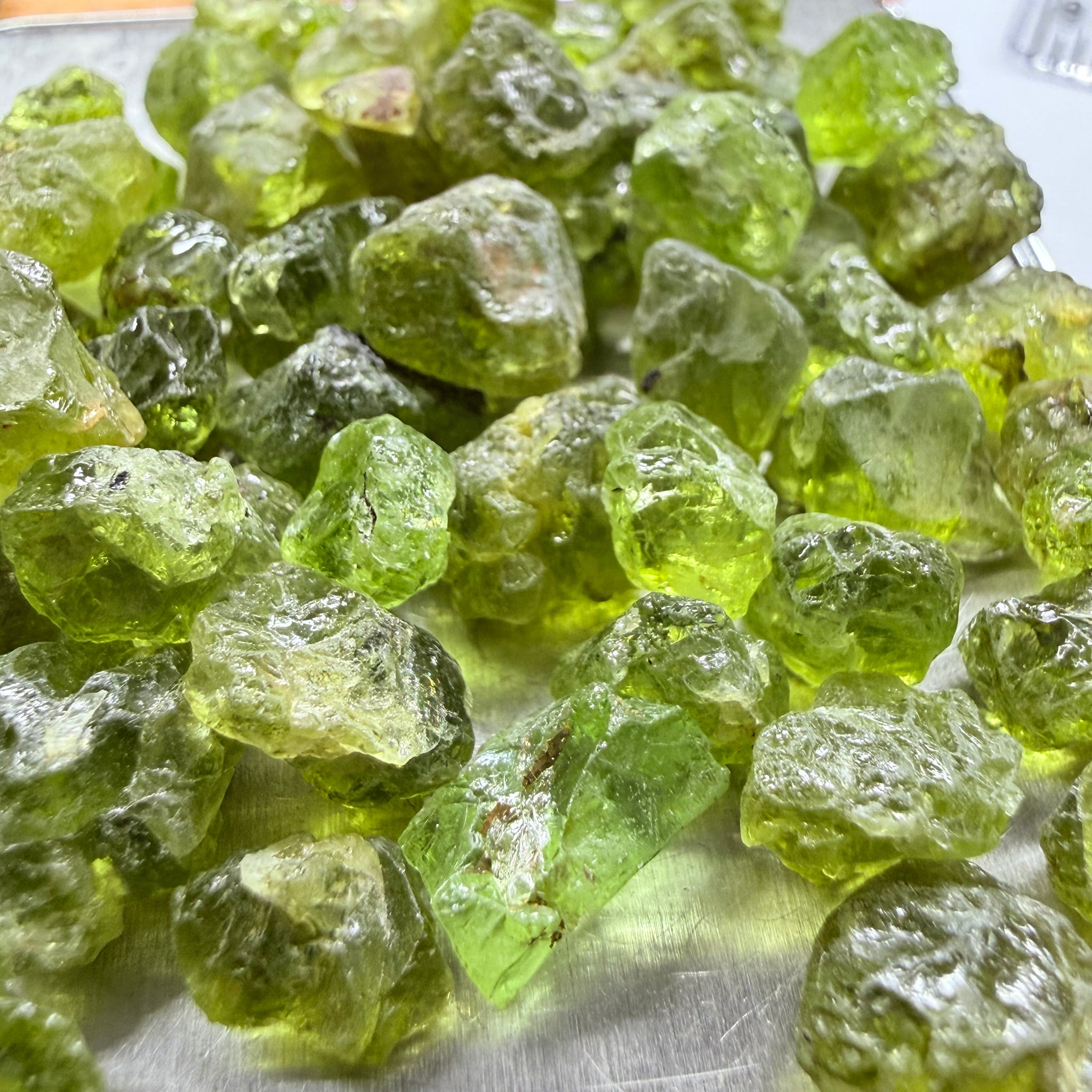 Peridot Lot, 33.00gm / 165ct, Tanzania, Untreated Unheated. Slightly to heavily included lot