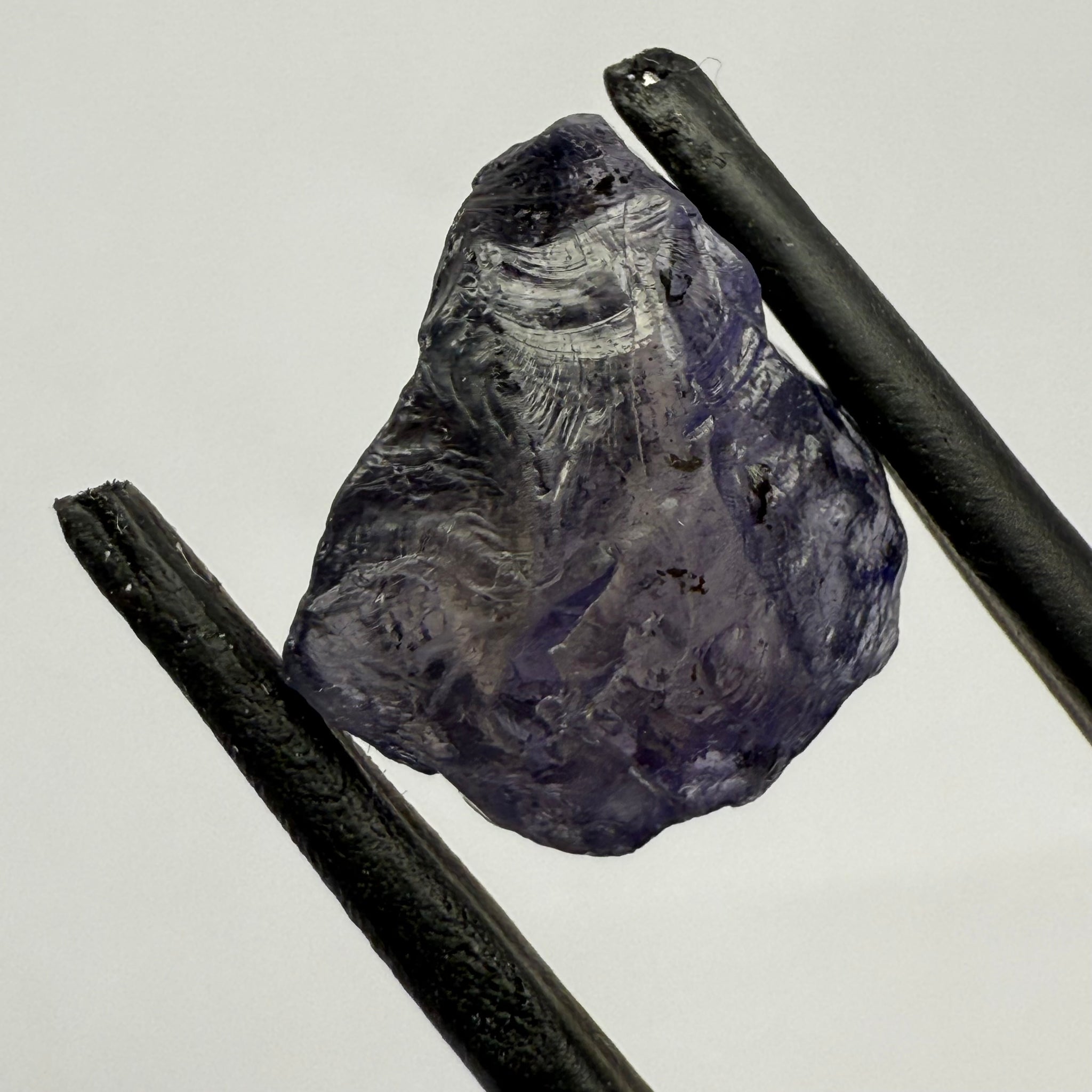 Iolite, 4.84ct, Tanzania, Untreated Unheated, slight inclusions and some white spots, has a flattish shape