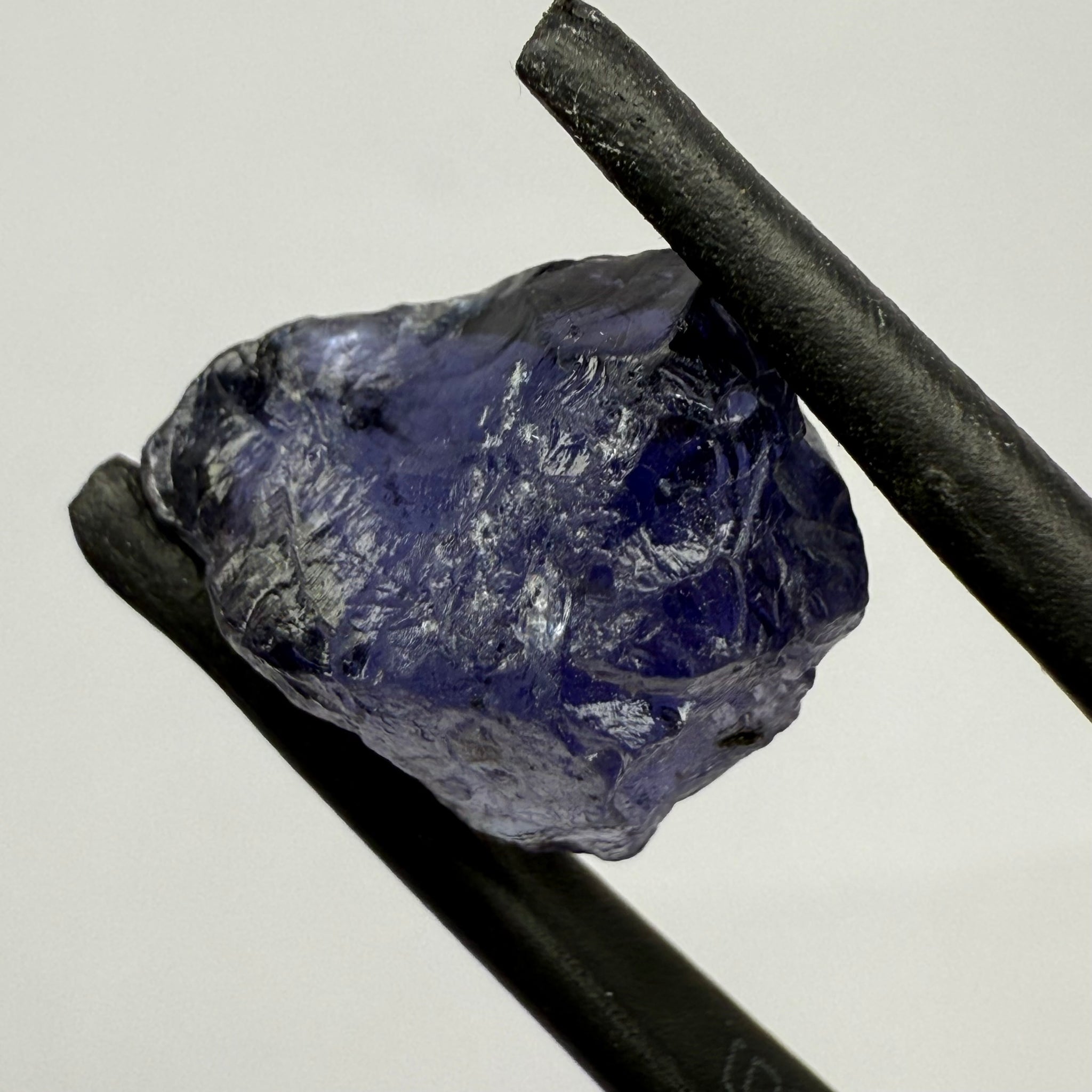 Iolite, 4.84ct, Tanzania, Untreated Unheated, slight inclusions and some white spots, has a flattish shape