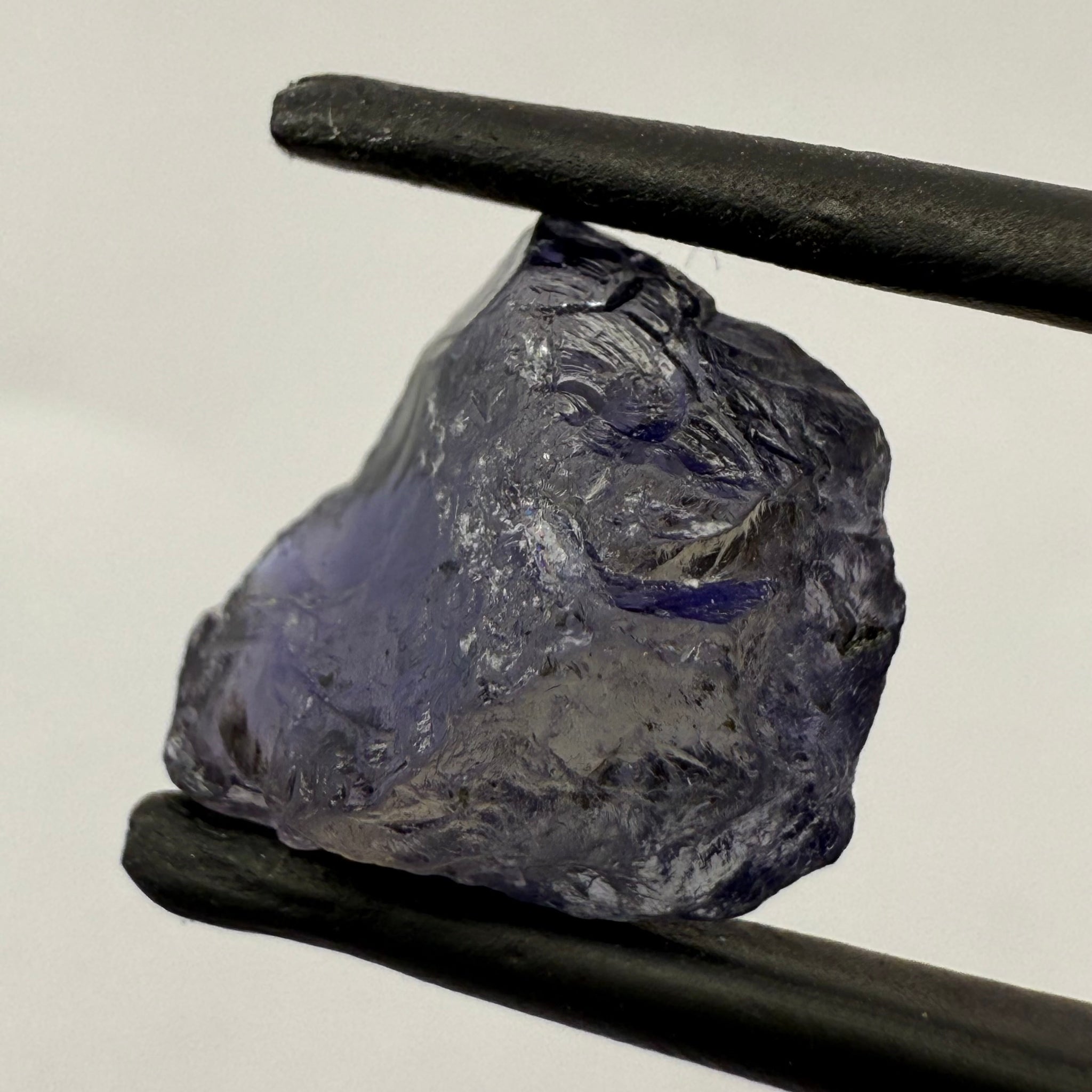 Iolite, 4.84ct, Tanzania, Untreated Unheated, slight inclusions and some white spots, has a flattish shape