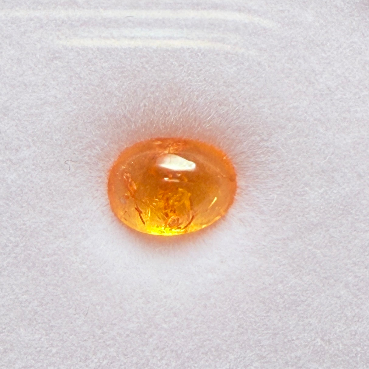 Mandarin Spessartite Cabochon, 1.54ct, Loliondo, Tanzania, Untreated Unheated