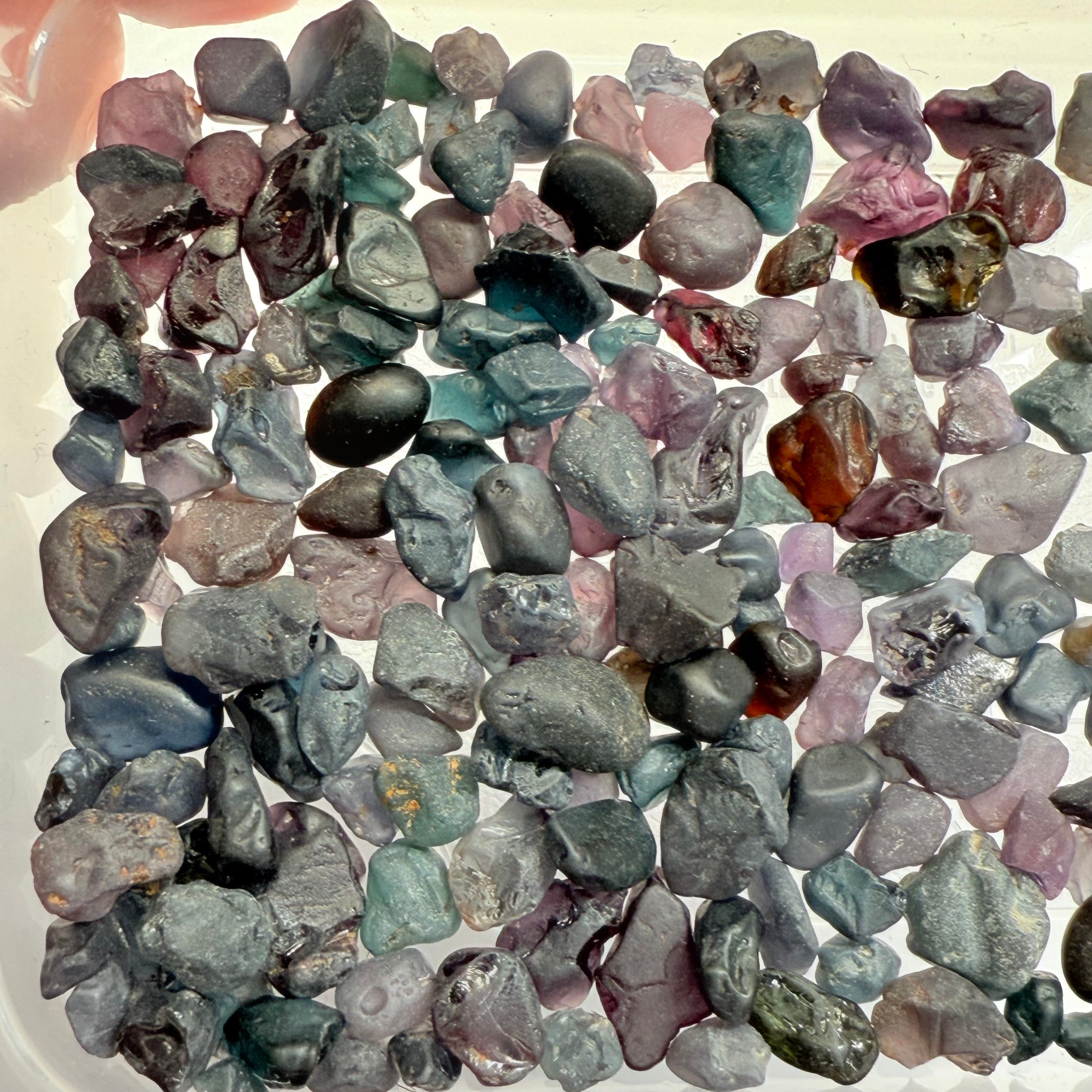 Very Dark Mozambique Spinel Lot, 57.40gm / 287ct, Mozambique, Untreated Unheated, very very dark, see all photos and vids. See pictures in hand to get exactly how dark the colour is