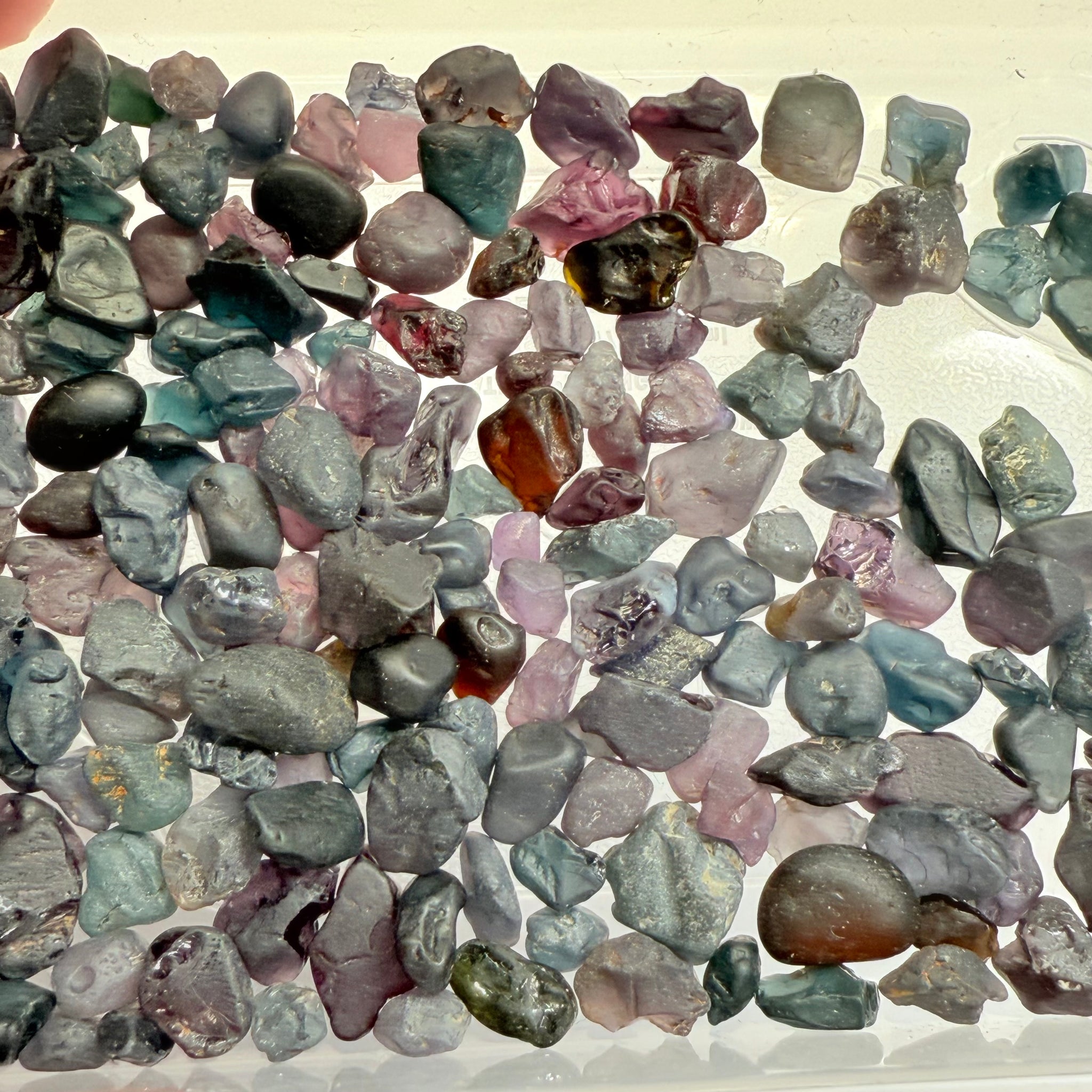 Very Dark Mozambique Spinel Lot, 57.40gm / 287ct, Mozambique, Untreated Unheated, very very dark, see all photos and vids. See pictures in hand to get exactly how dark the colour is