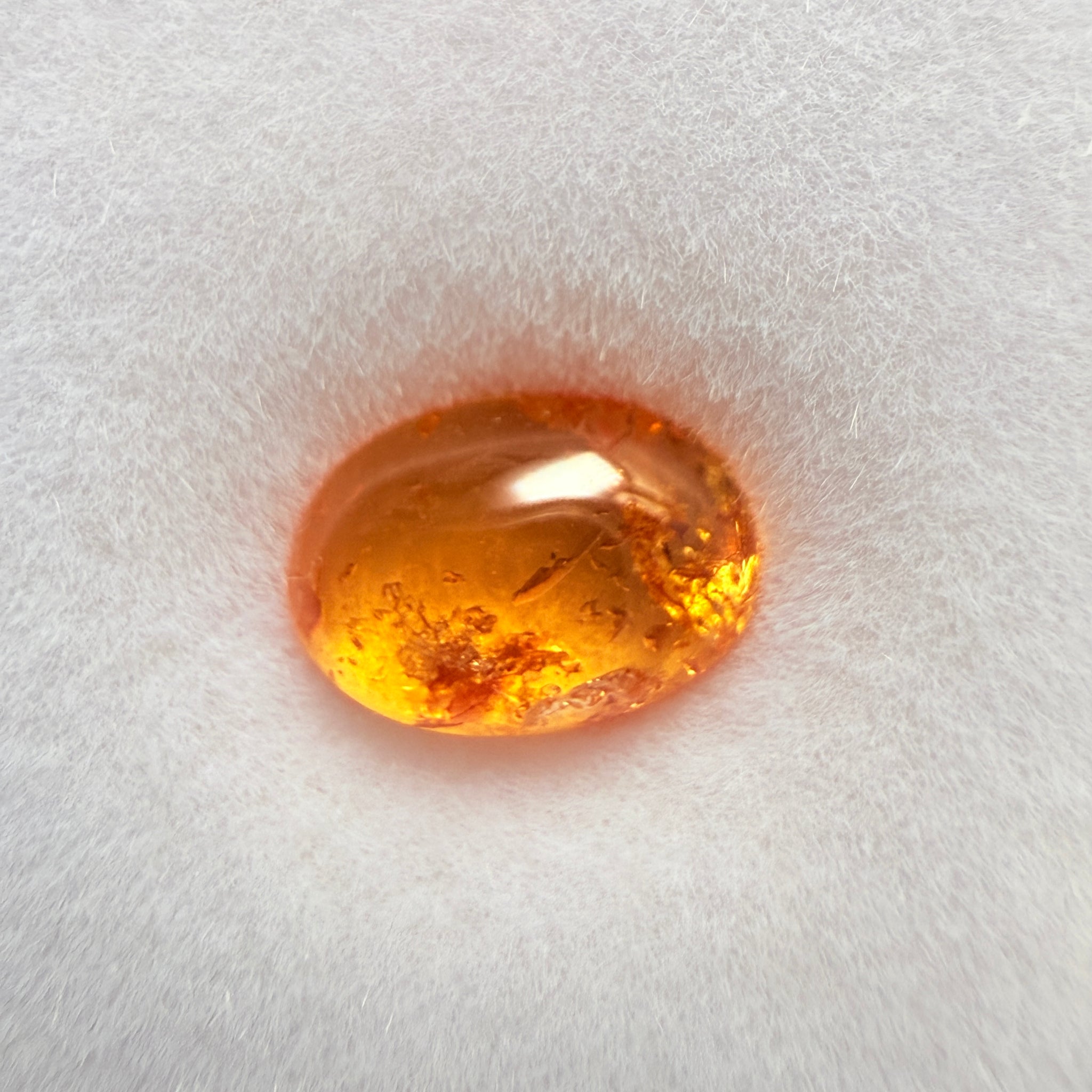 Mandarin Spessartite Cabochon, 1.73ct, Loliondo, Tanzania, Untreated Unheated