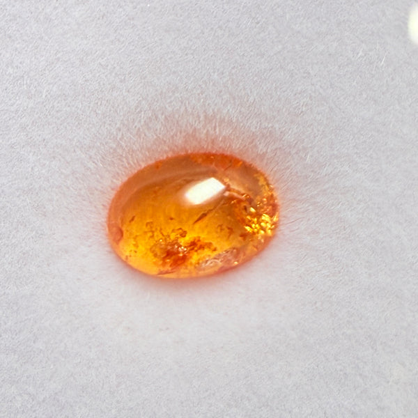 Mandarin Spessartite Cabochon, 1.73ct, Loliondo, Tanzania, Untreated Unheated