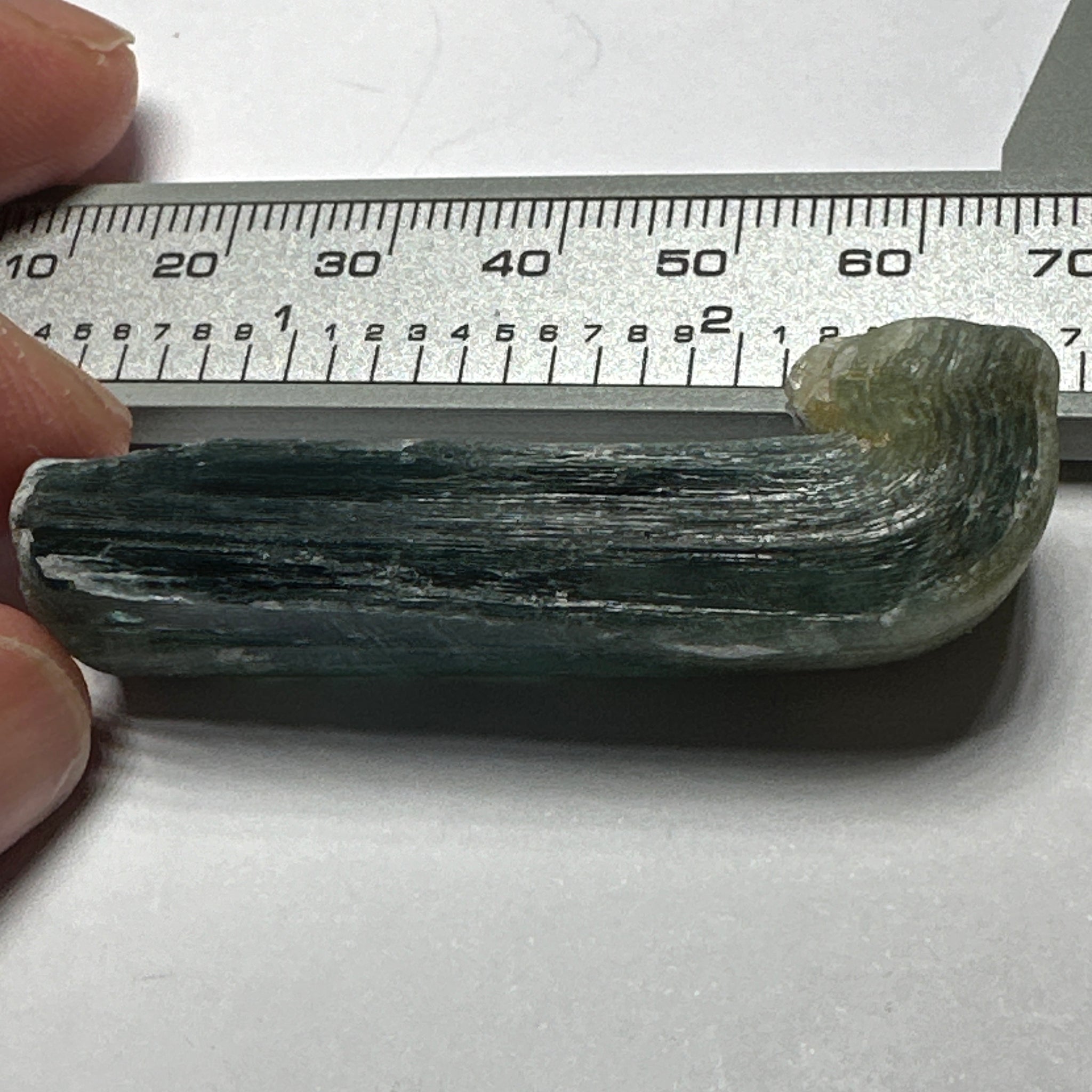Blue Kyanite Crystal, 129.30ct, Kenya, Untreated Unheated, naturally curved