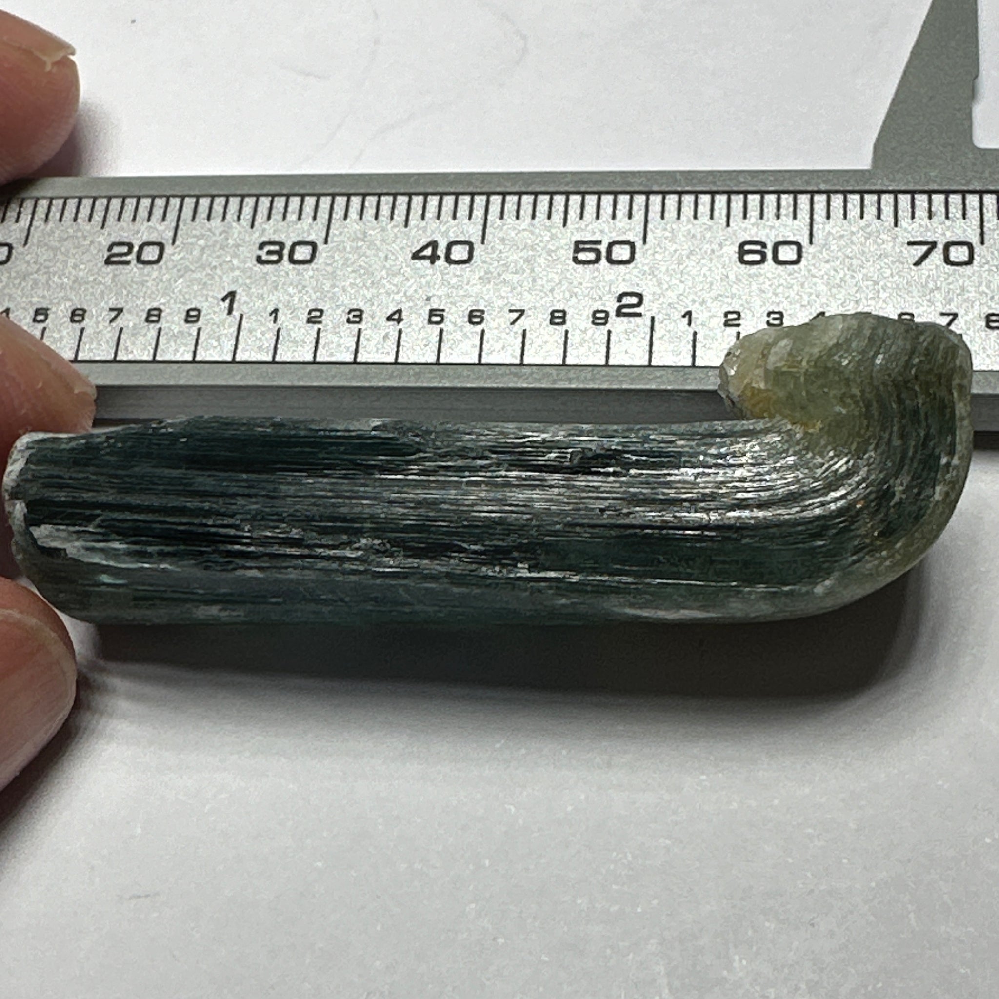 Blue Kyanite Crystal, 129.30ct, Kenya, Untreated Unheated, naturally curved