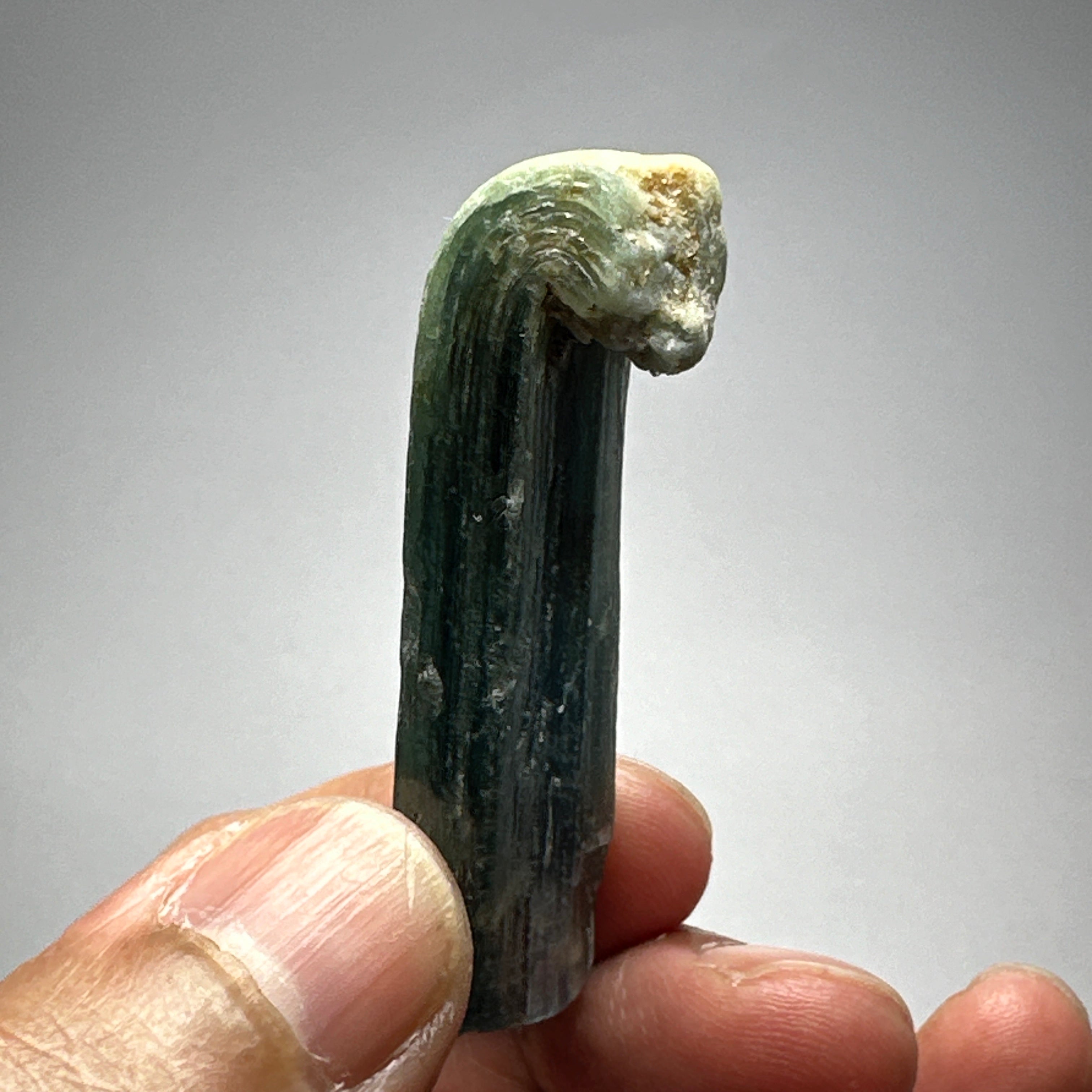 129.30ct Blue Kyanite Crystal, Kenya, Untreated Unheated, naturally curved