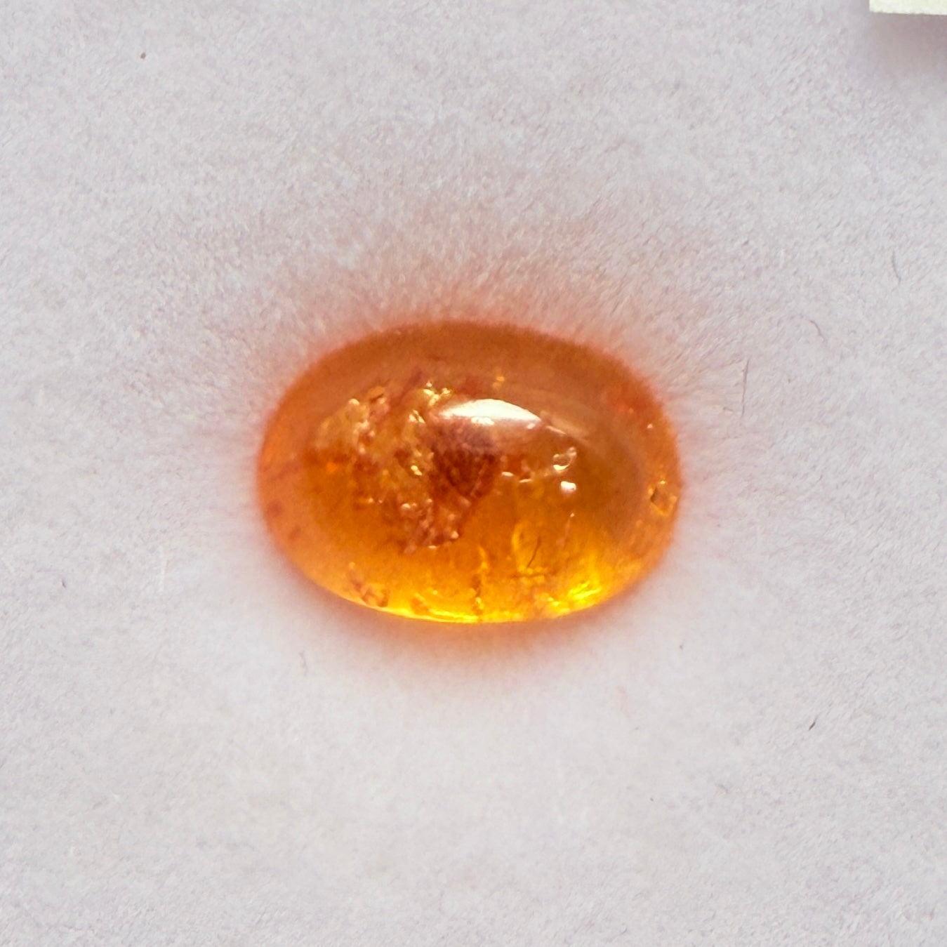 Mandarin Spessartite Cabochon, 2.40ct, Loliondo, Tanzania, Untreated Unheated