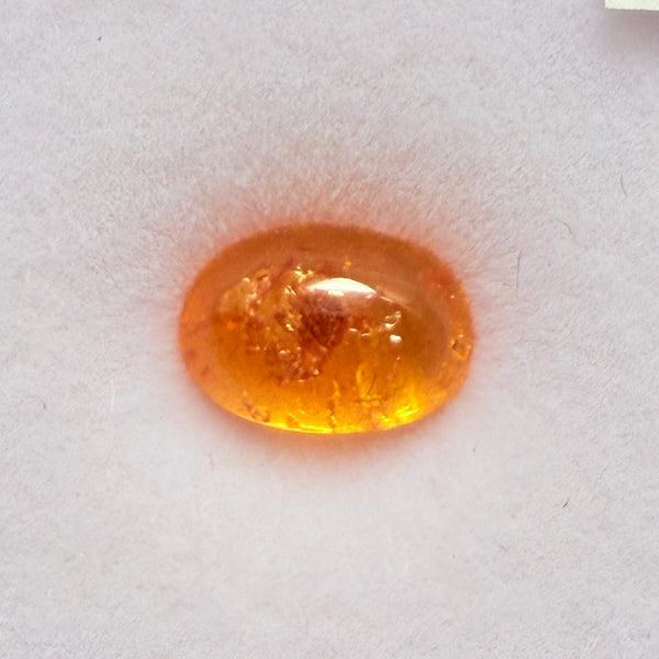 Mandarin Spessartite Cabochon, 2.40ct, Loliondo, Tanzania, Untreated Unheated