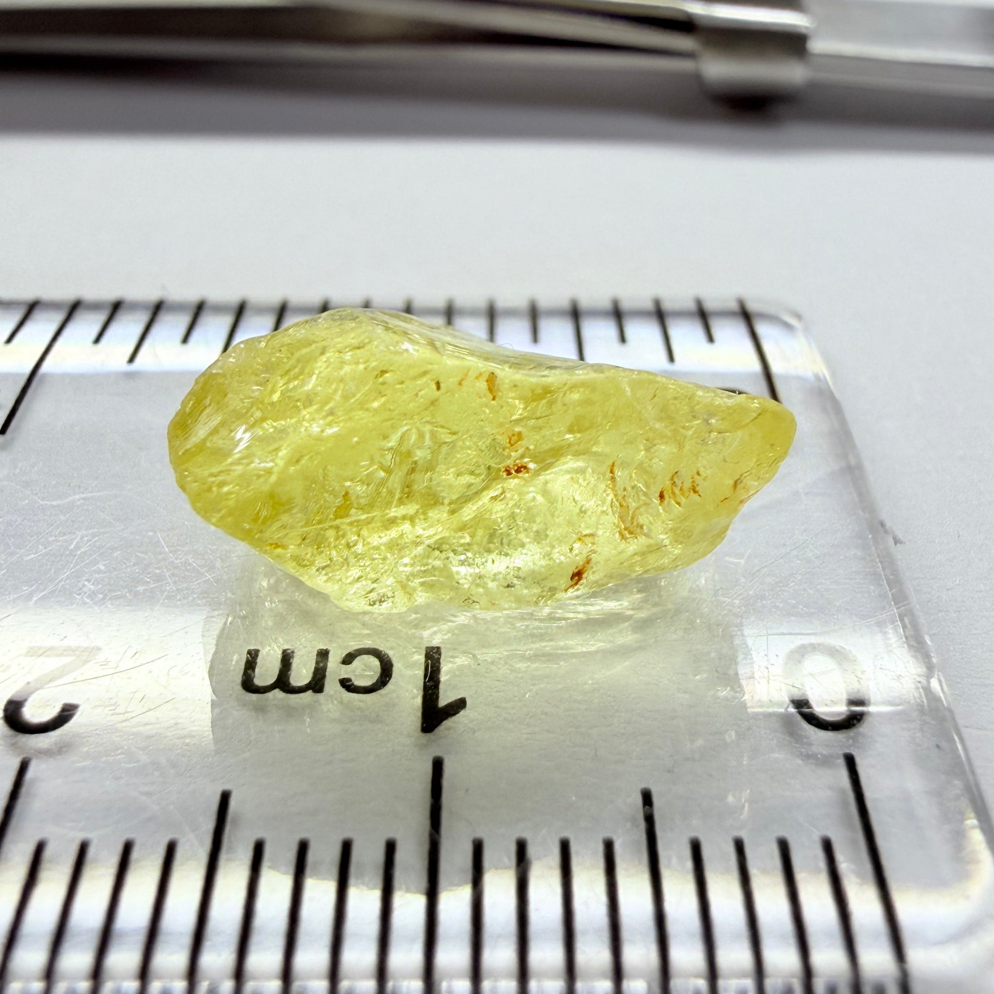 Danburite, 8.28ct, Tanzania, Untreated Unheated, fine needles inside, slightly flattish shape
