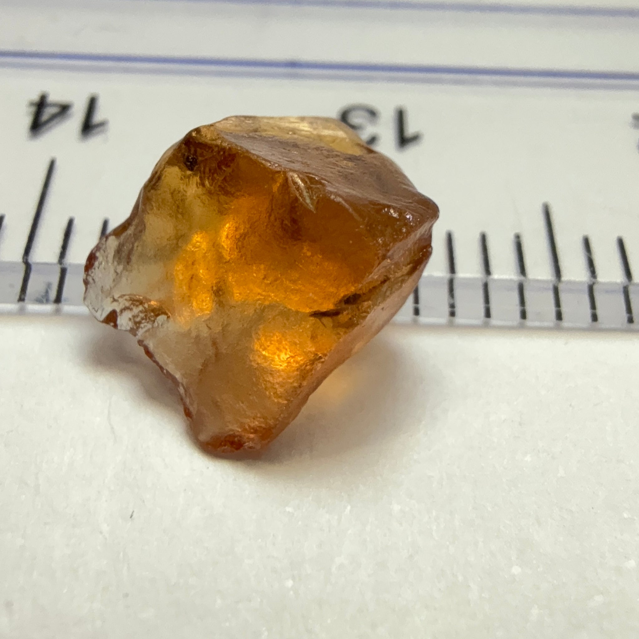 Malaya Garnet, 2.69ct, Tanzania, Untreated Unheated. VVS, challenging shape and sl. issue on outer skin