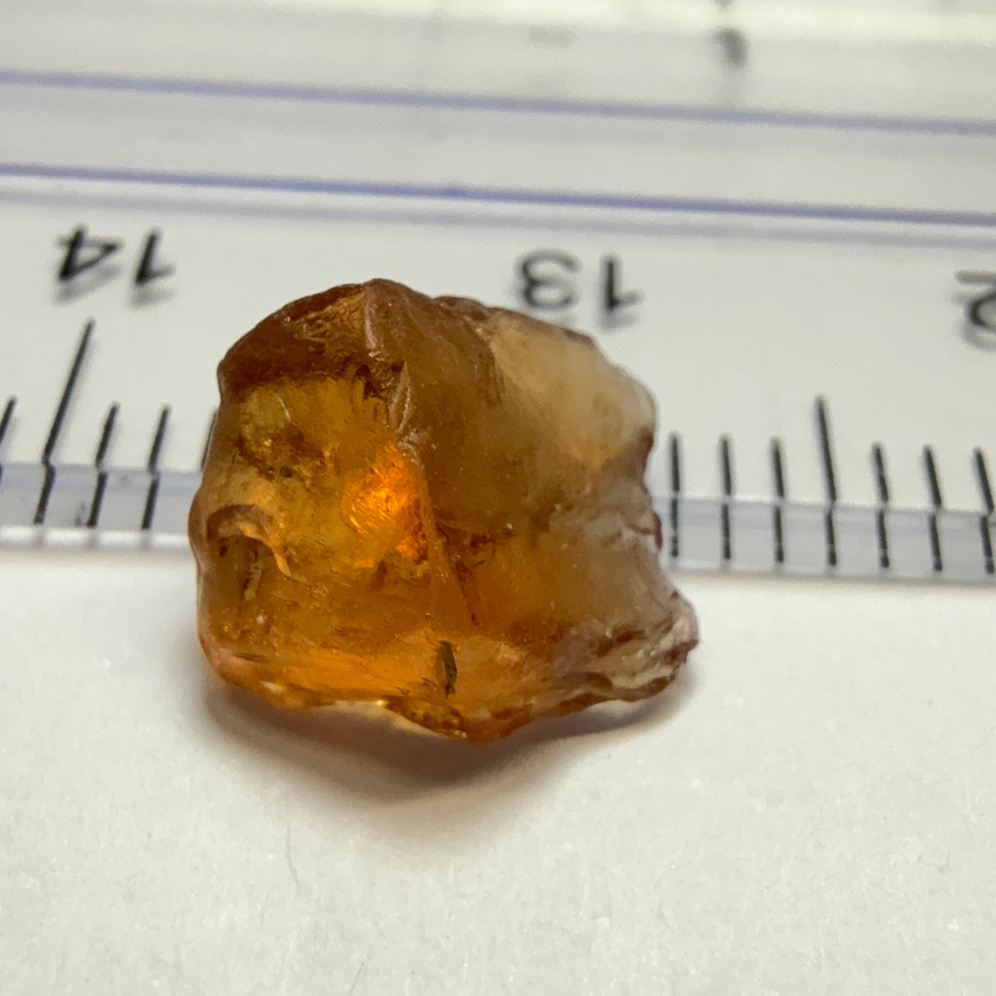 Malaya Garnet, 2.69ct, Tanzania, Untreated Unheated. VVS, challenging shape and sl. issue on outer skin