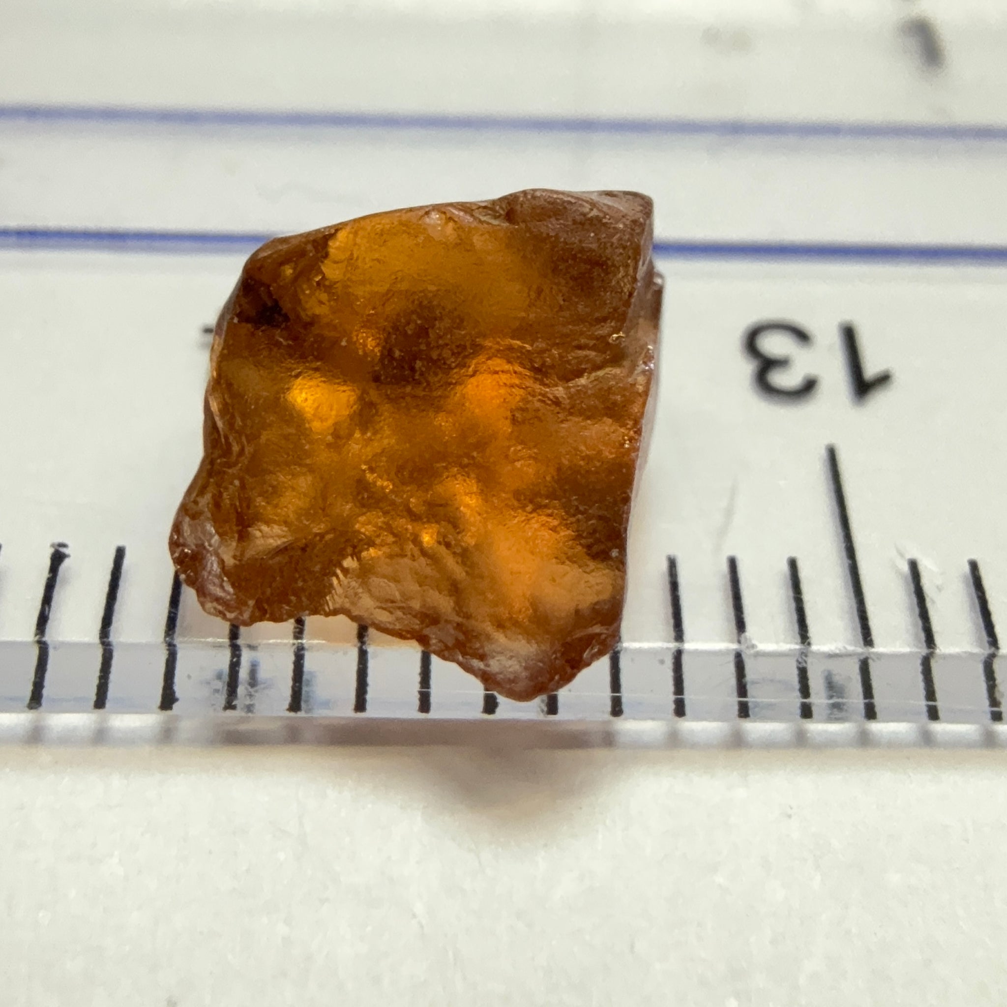 Malaya Garnet, 2.69ct, Tanzania, Untreated Unheated. VVS, challenging shape and sl. issue on outer skin