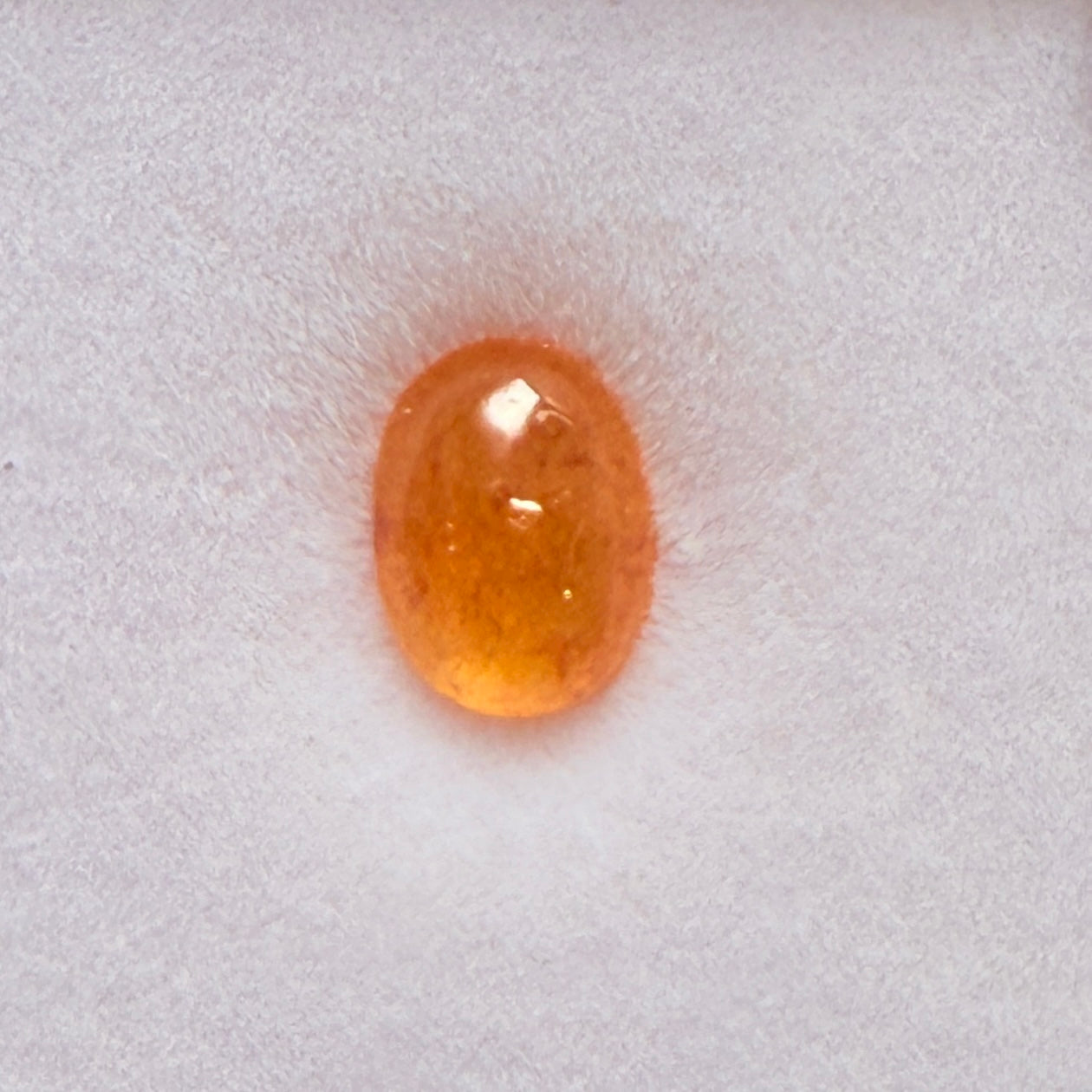 Mandarin Spessartite Garnet Cabochon, 1.47ct, Tanzania, Untreated Unheated