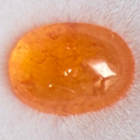 Mandarin Spessartite Garnet Cabochon, 1.47ct, Tanzania, Untreated Unheated