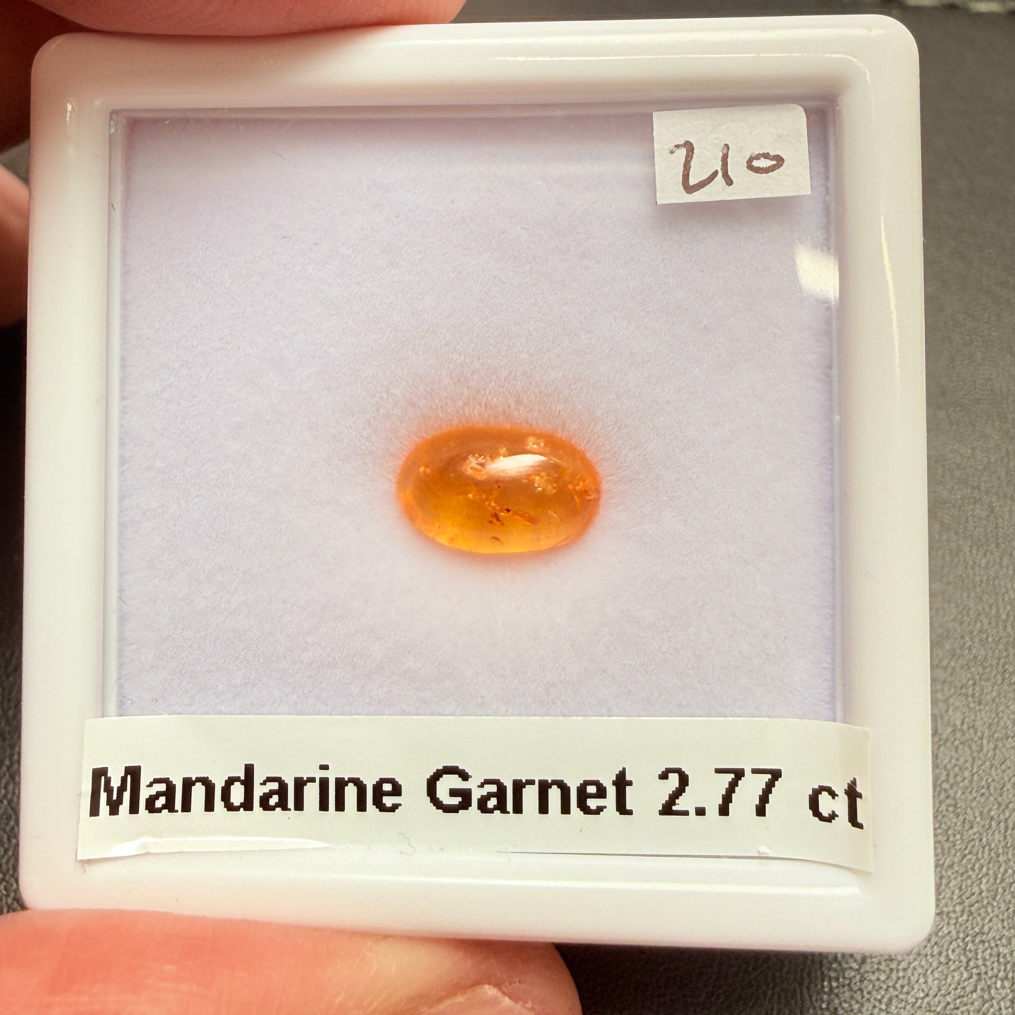 Mandarin Spessartite Cabochon, 2.77ct, Loliondo, Tanzania, Untreated Unheated
