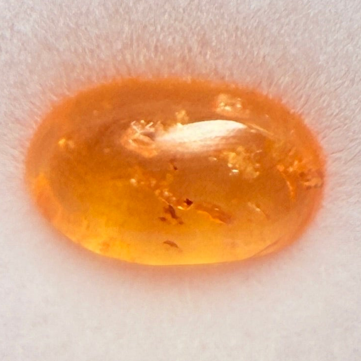 Mandarin Spessartite Cabochon, 2.77ct, Loliondo, Tanzania, Untreated Unheated