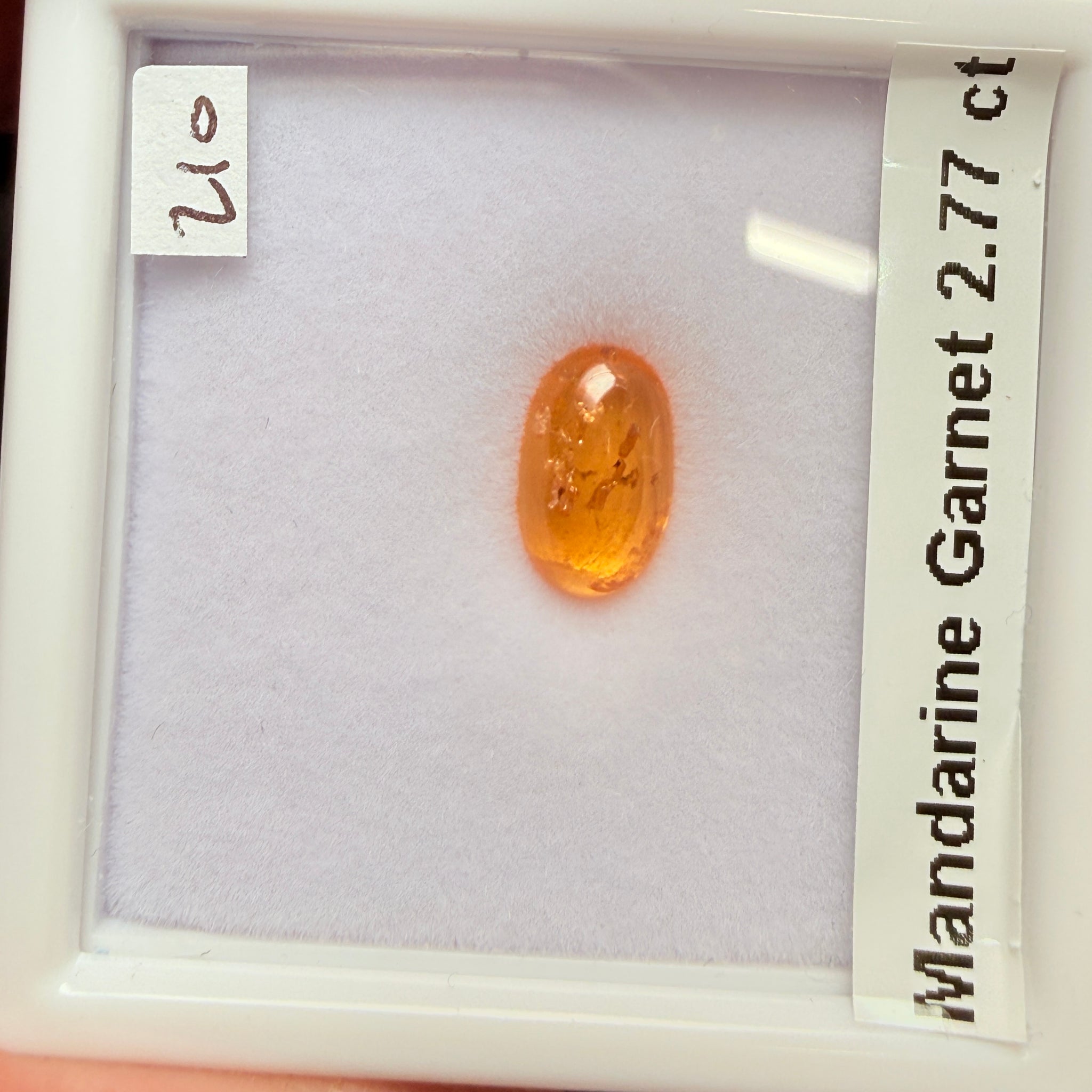 Mandarin Spessartite Cabochon, 2.77ct, Loliondo, Tanzania, Untreated Unheated