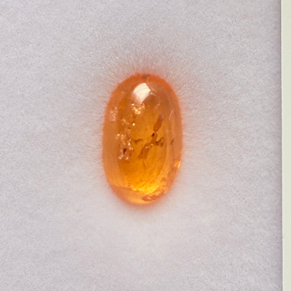 Mandarin Spessartite Cabochon, 2.77ct, Loliondo, Tanzania, Untreated Unheated