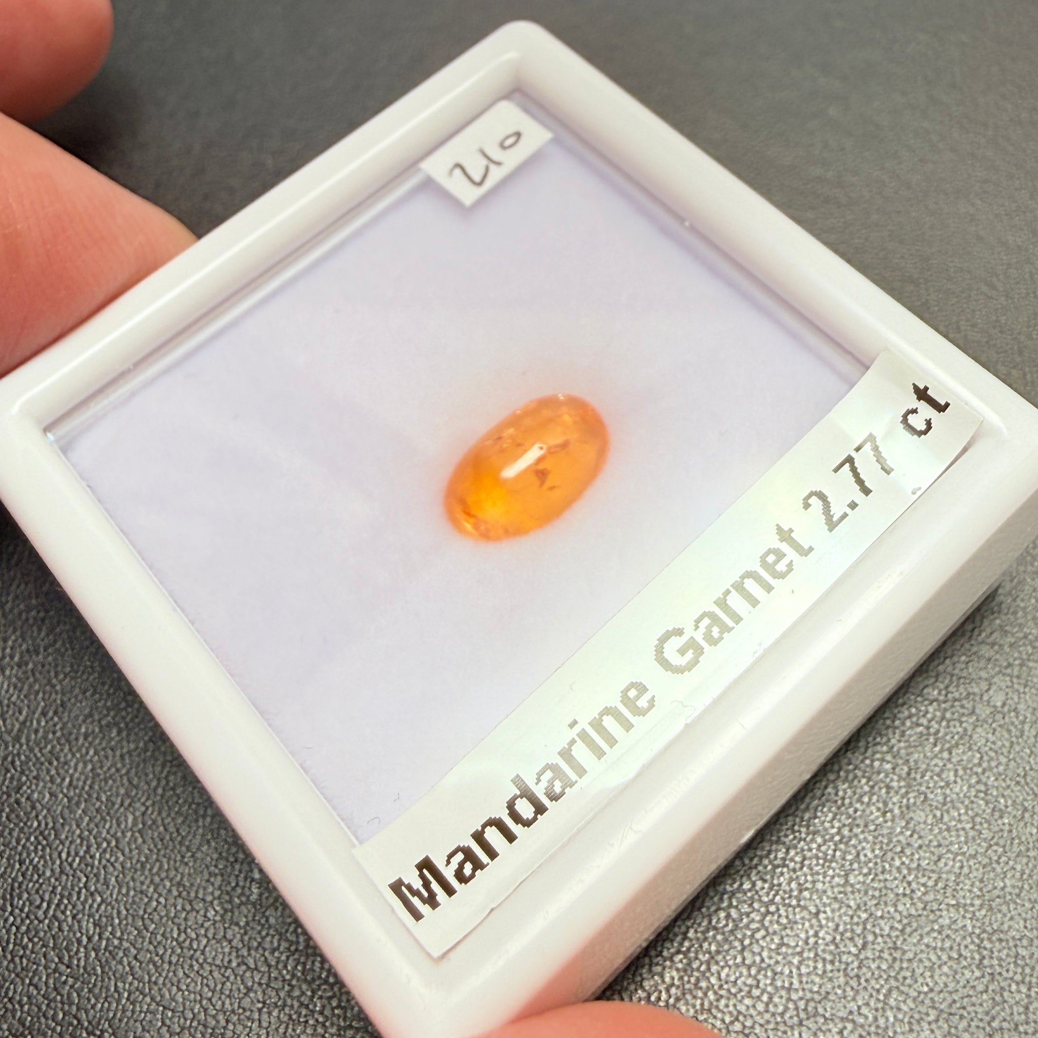 Mandarin Spessartite Cabochon, 2.77ct, Loliondo, Tanzania, Untreated Unheated