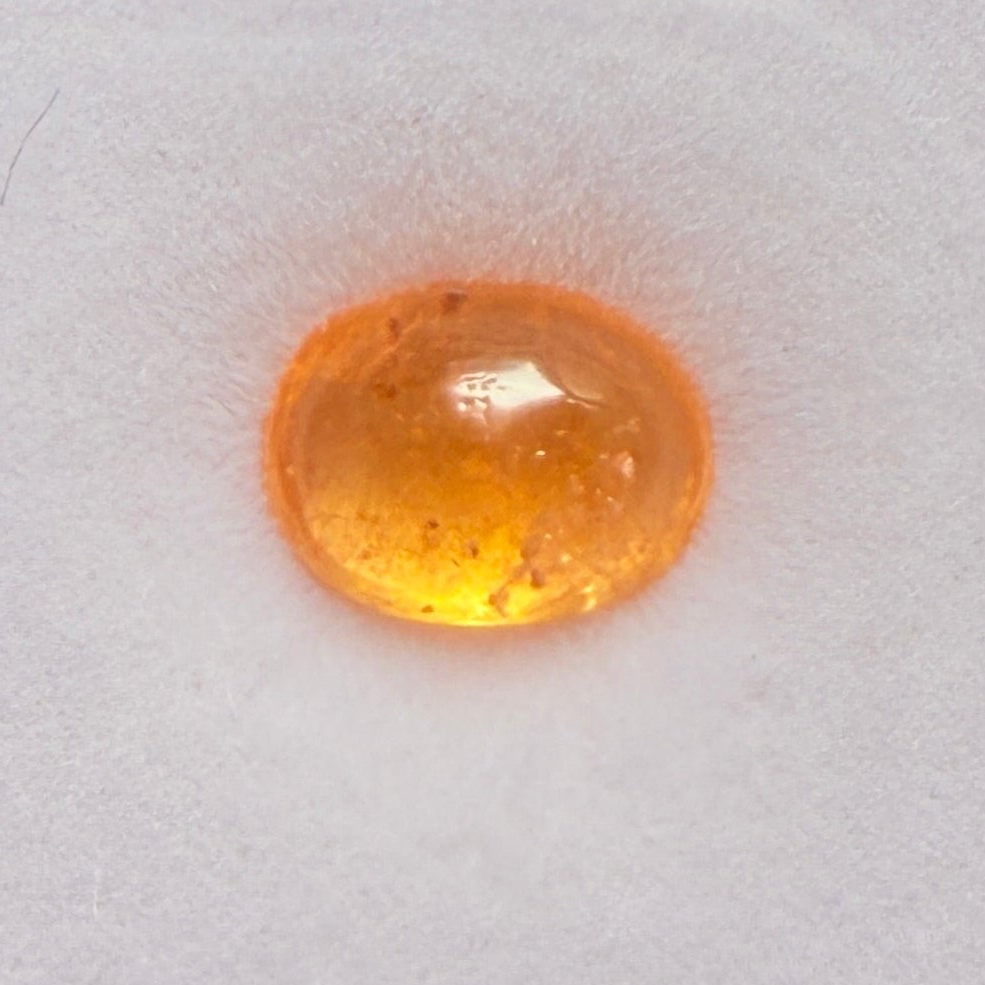 Mandarin Spessartite Garnet Cabochon, 1.87ct, Tanzania, Untreated Unheated
