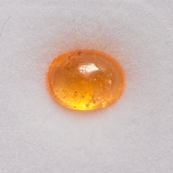 Mandarin Spessartite Garnet Cabochon, 1.87ct, Tanzania, Untreated Unheated