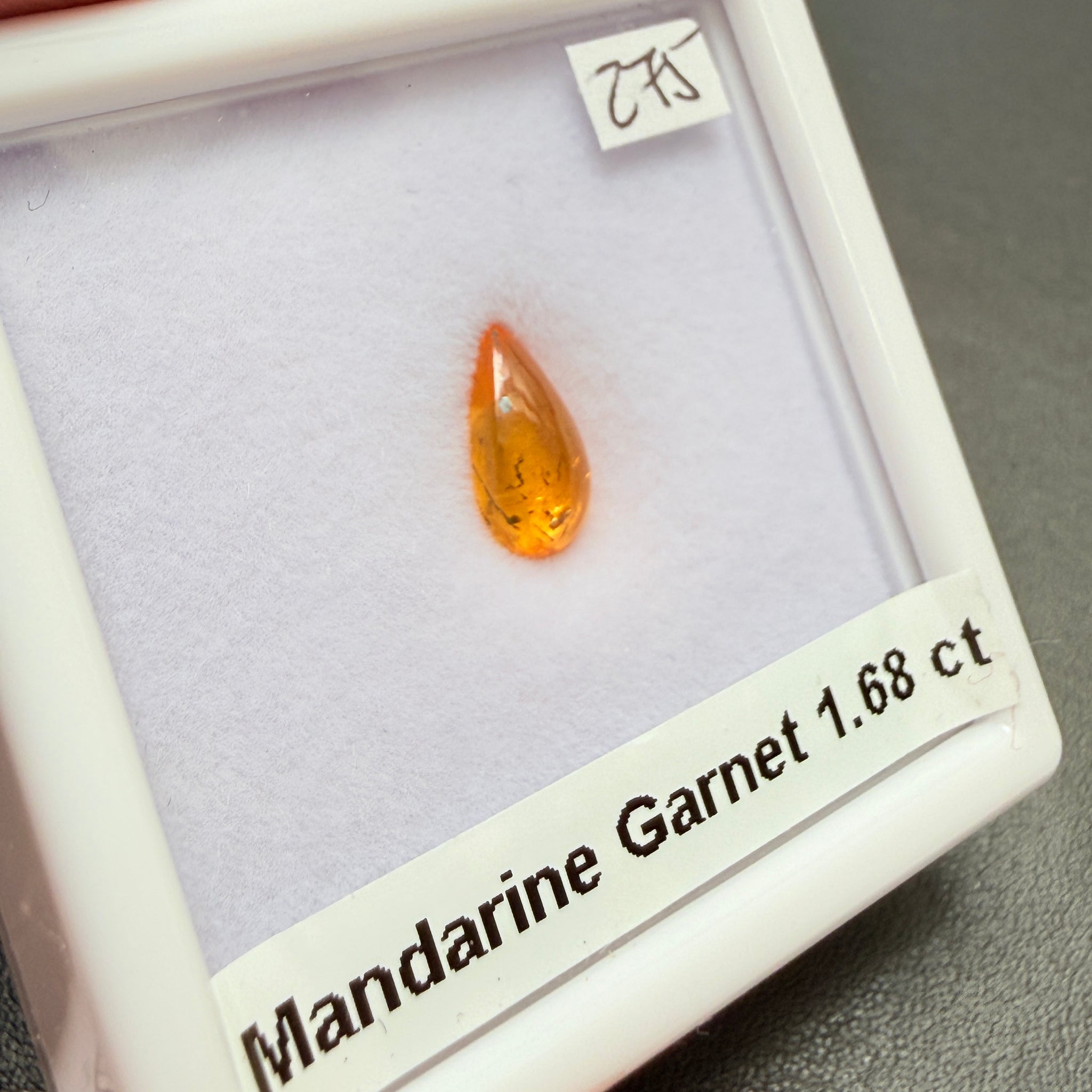Mandarin Spessartite Cabochon, 1.68ct, Loliondo, Tanzania, Untreated Unheated