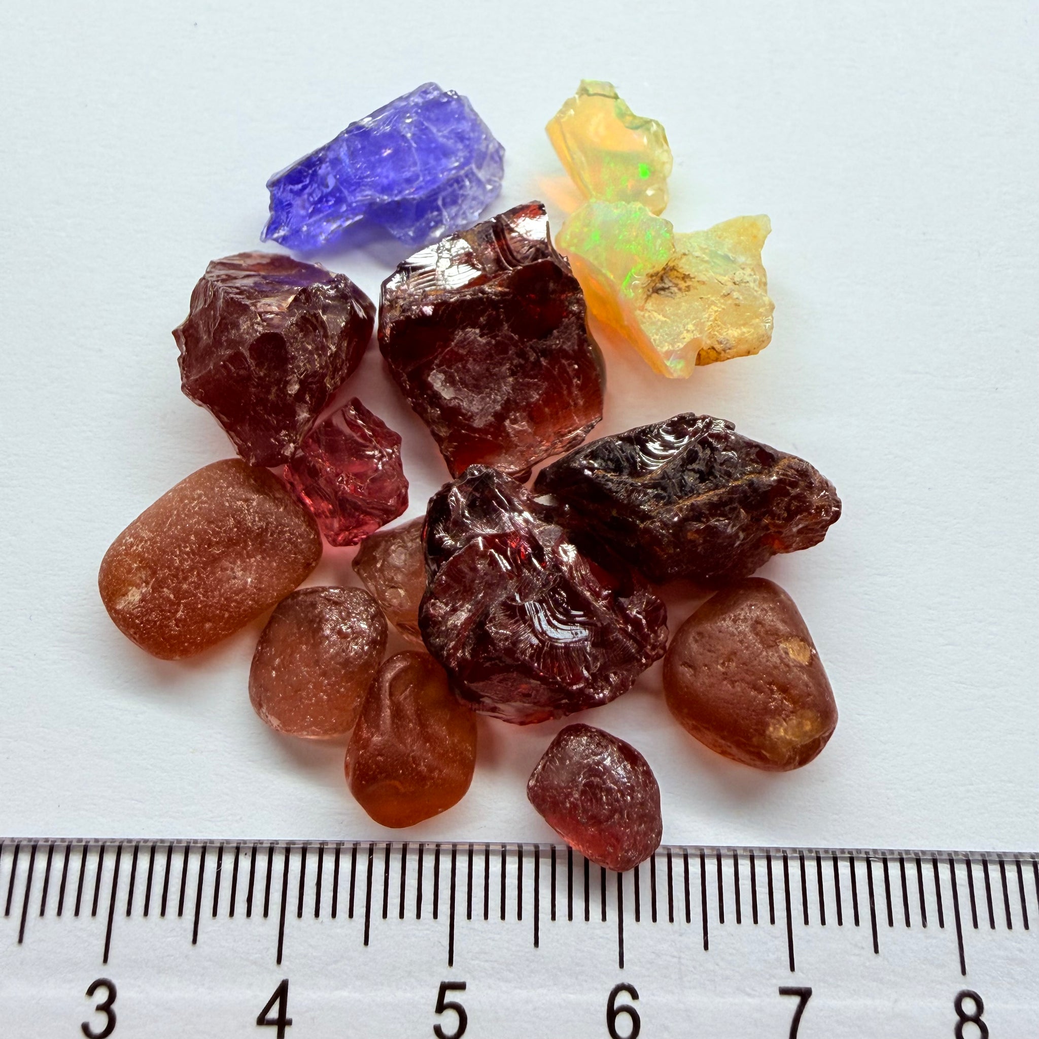 Mixed Lot, 22.00gm / 110.00ct, Tanzania, Untreated Unheated except the Tanzanite which is heated