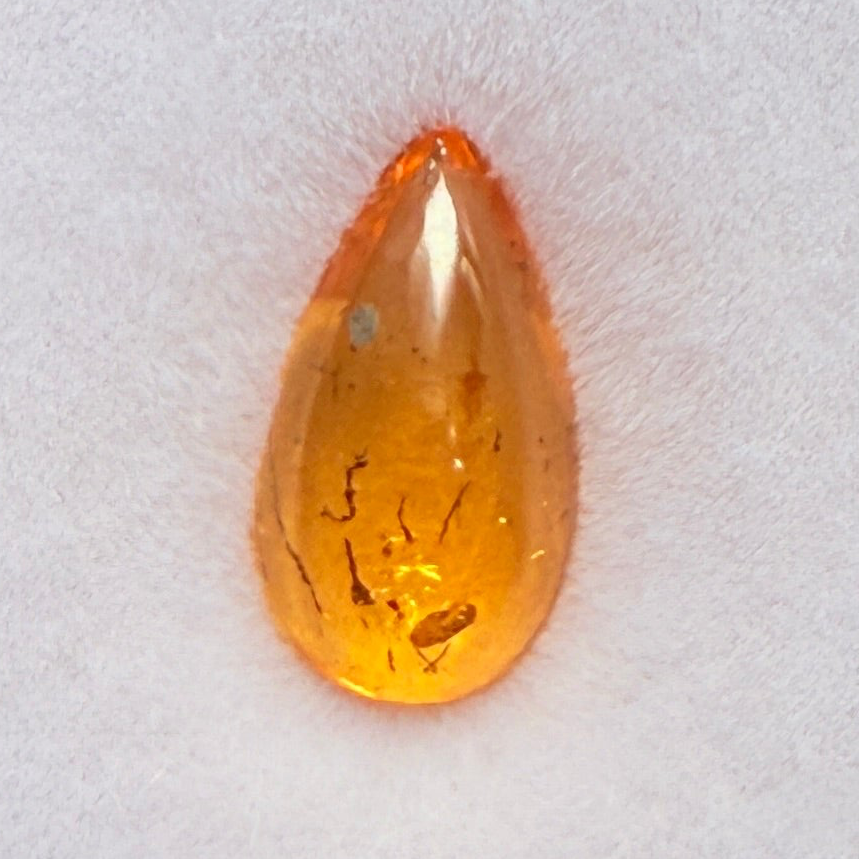 Mandarin Spessartite Cabochon, 1.68ct, Loliondo, Tanzania, Untreated Unheated