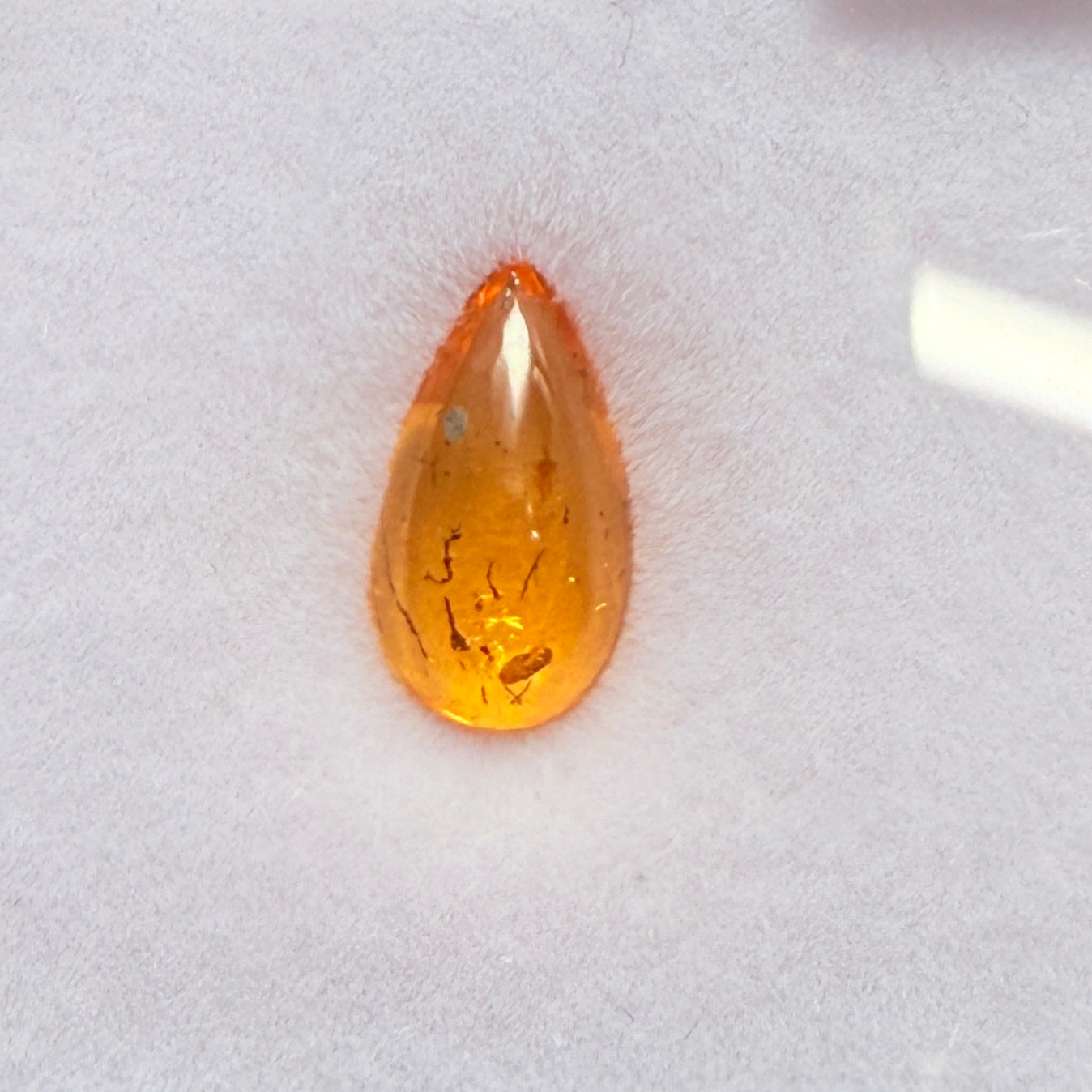 Mandarin Spessartite Cabochon, 1.68ct, Loliondo, Tanzania, Untreated Unheated