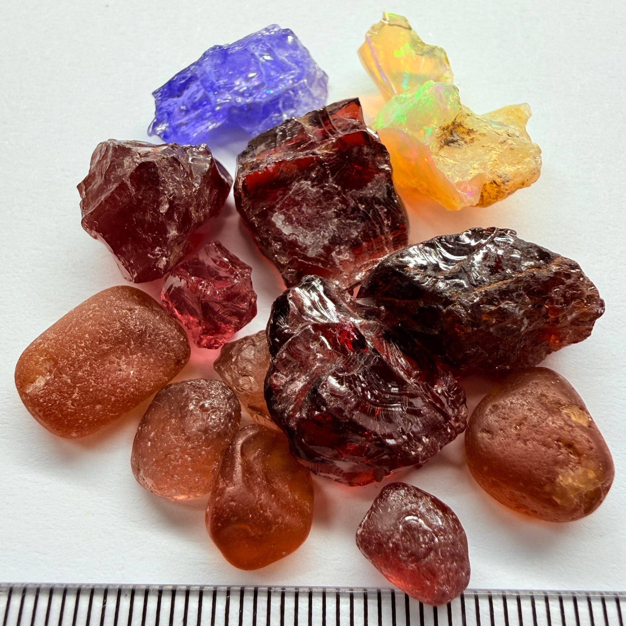 Mixed Lot, 22.00gm / 110.00ct, Tanzania, Untreated Unheated except the Tanzanite which is heated